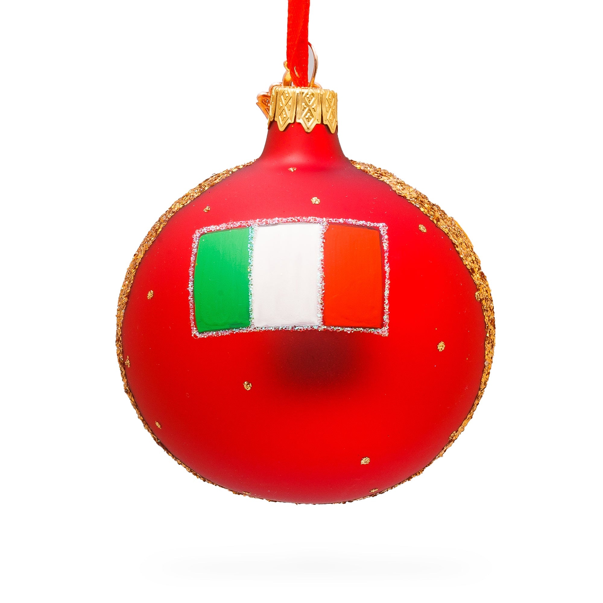 Gondola Under The Rialto Bridge, Venice, Italy Glass Ball Christmas Ornament 3.25 Inches