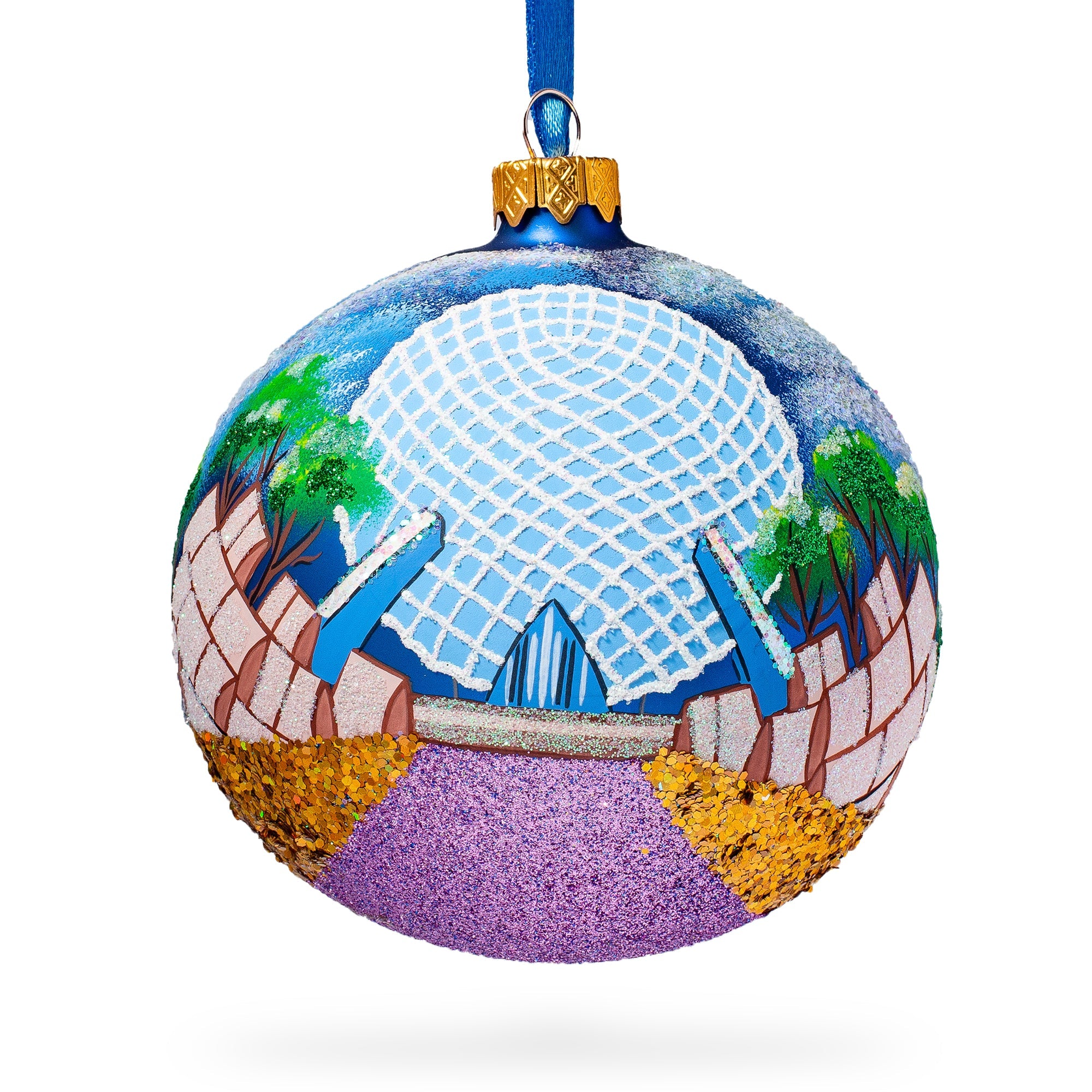 Epcot Park In Orlando, Florida Glass Ball Christmas Ornament 4 Inches