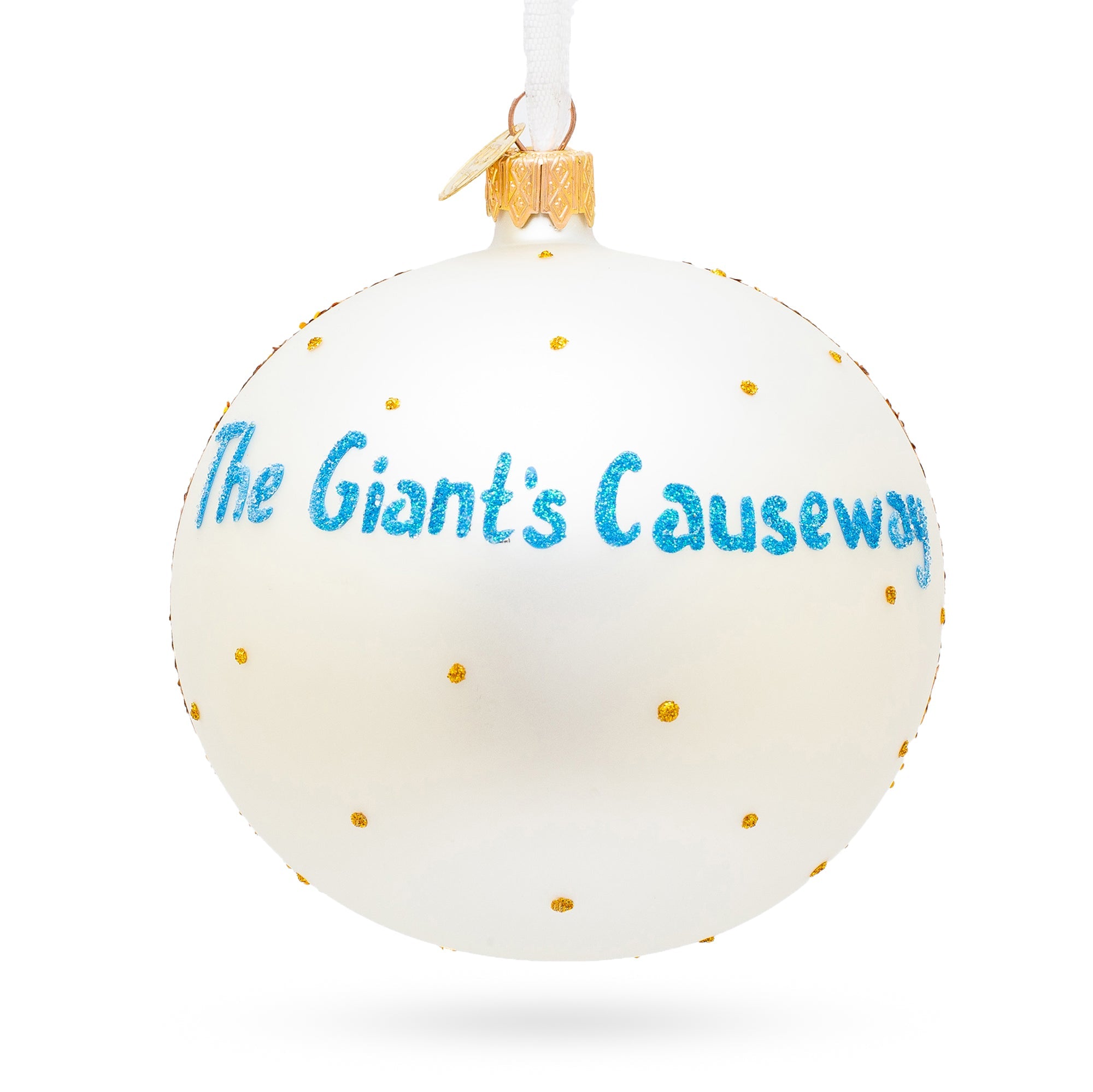 Giant's Causeway, Northern Ireland, United Kingdom Glass Ball Christmas Ornament 4 Inches