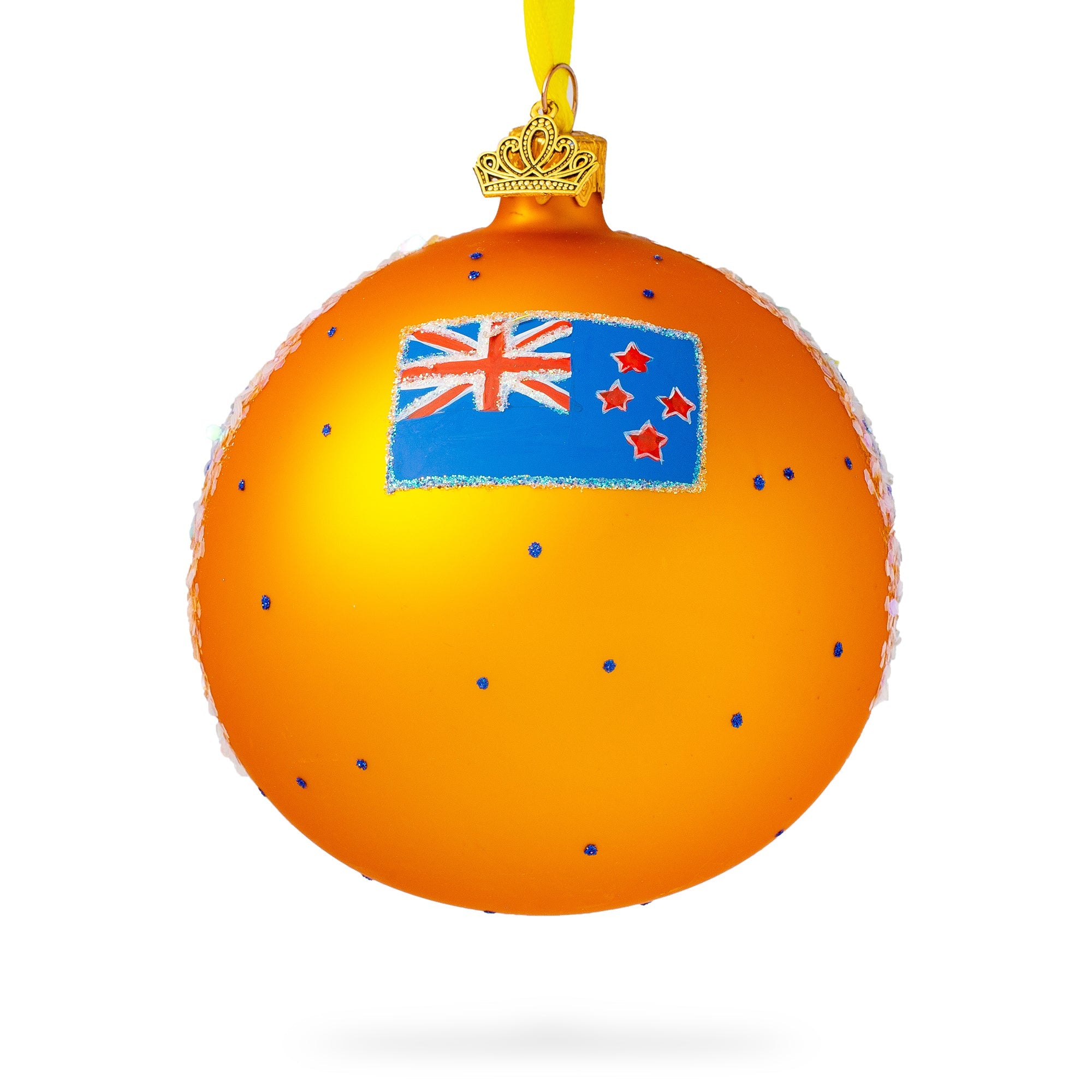 Queenstown, New Zealand Glass Ball Christmas Ornament 4 Inches