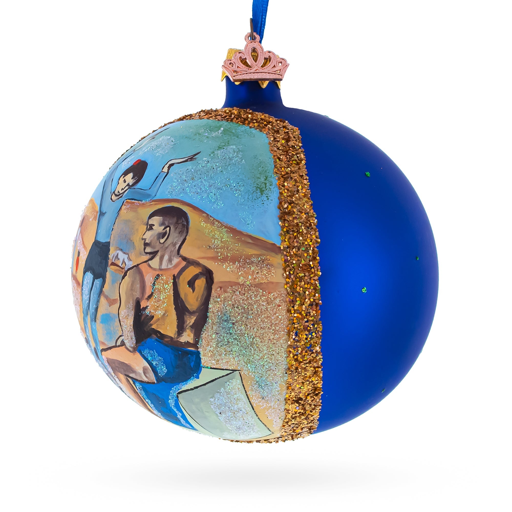 1905 "girl On A Ball" By Pablo Picasso Glass Ball Christmas Ornament 4 Inches