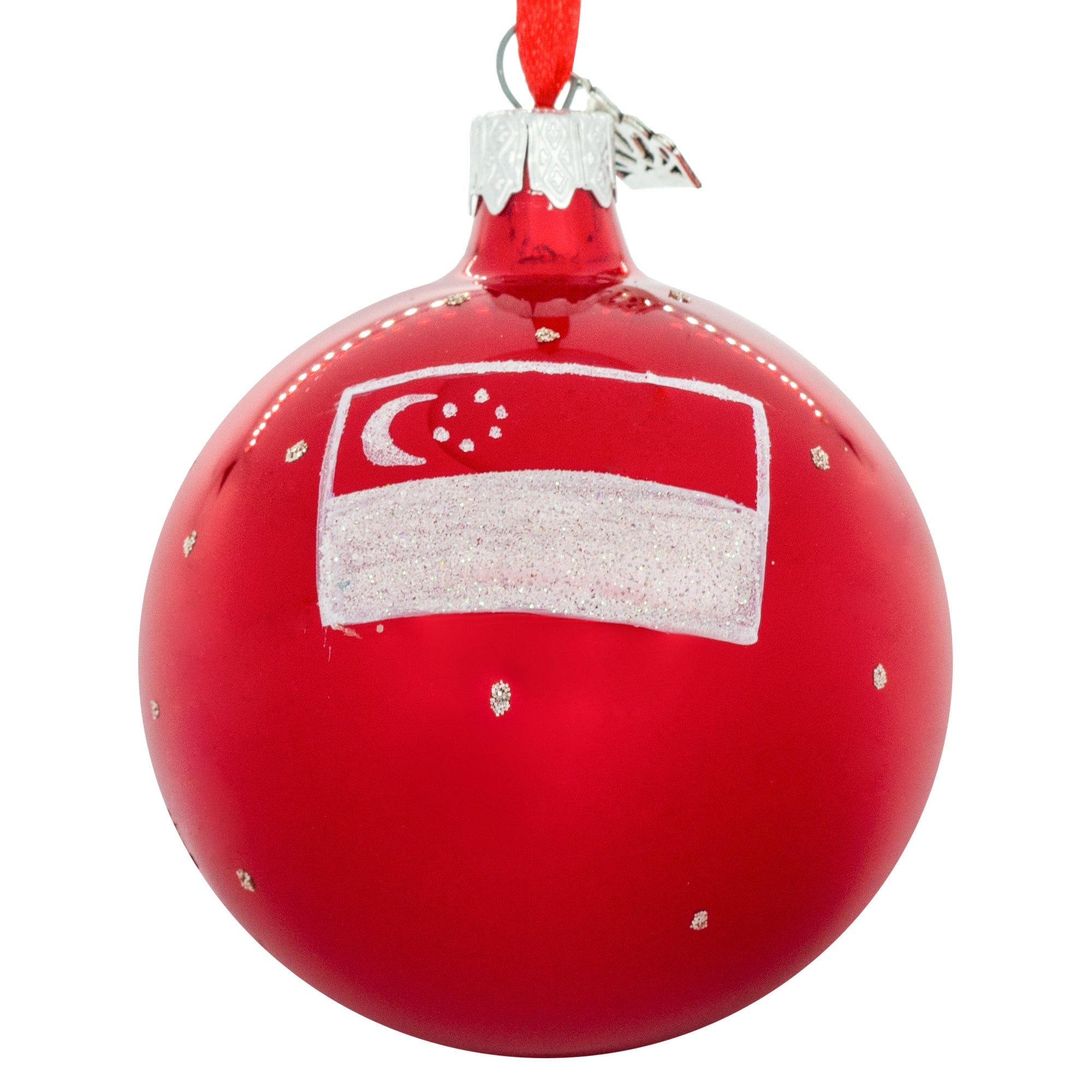 Art Science Museum, Marina Bay, Singapore Glass Ball Christmas Ornament 3.25 Inches