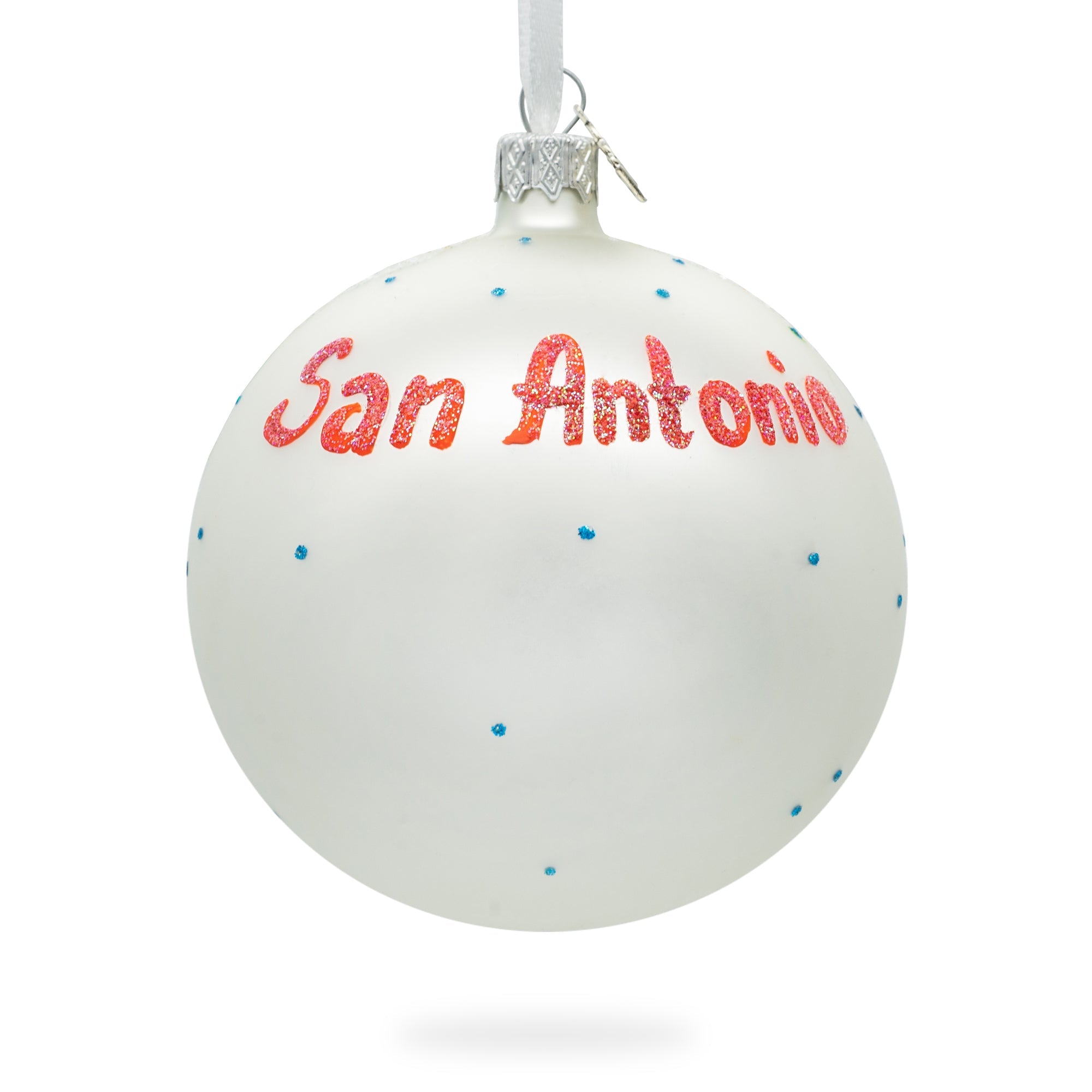 River Walk In San Antonio, Texas, Usa Glass Ball Christmas Ornament 4 Inches