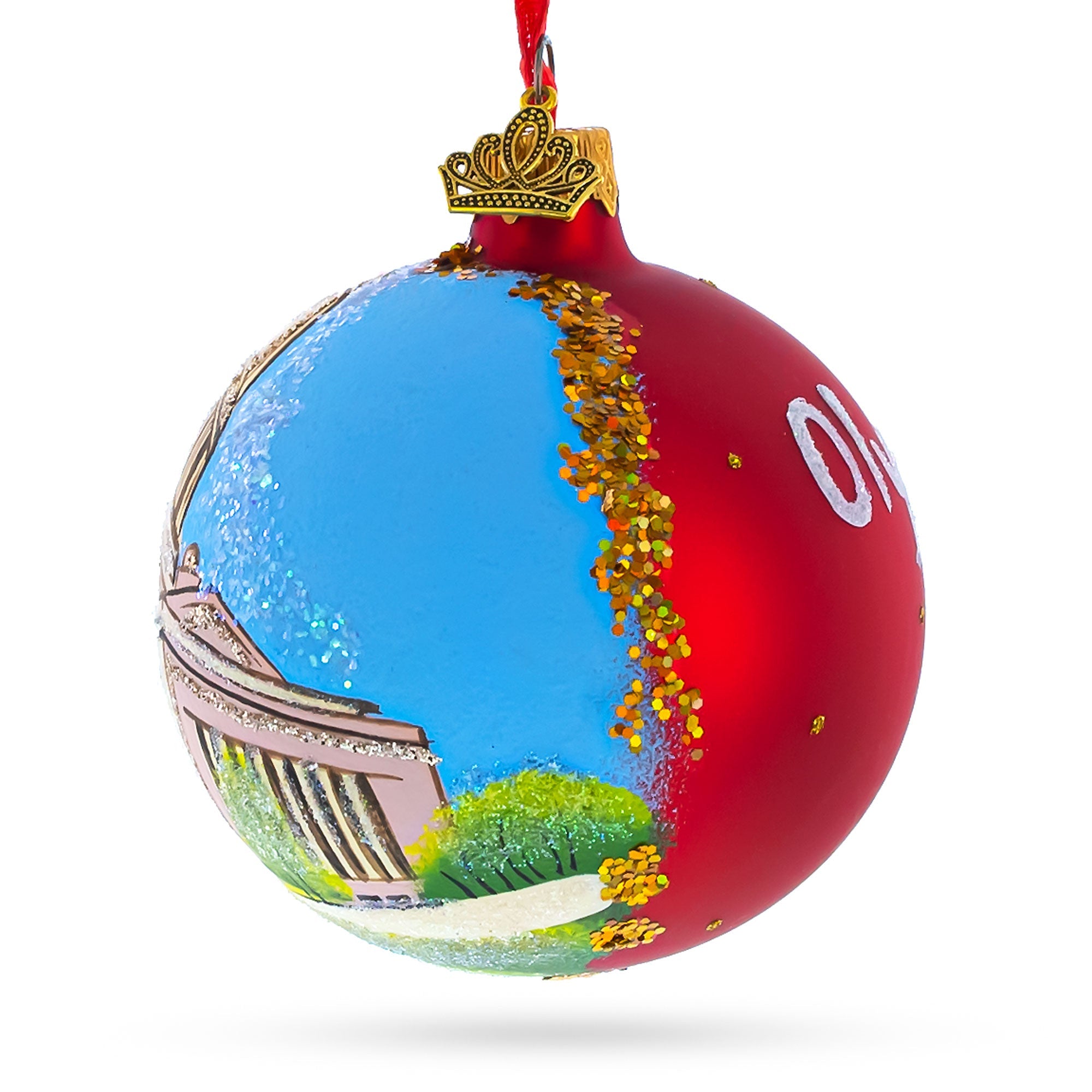 Washington State Capitol, Olympia, Washington, Usa Glass Ball Christmas Ornament 3.25 Inches