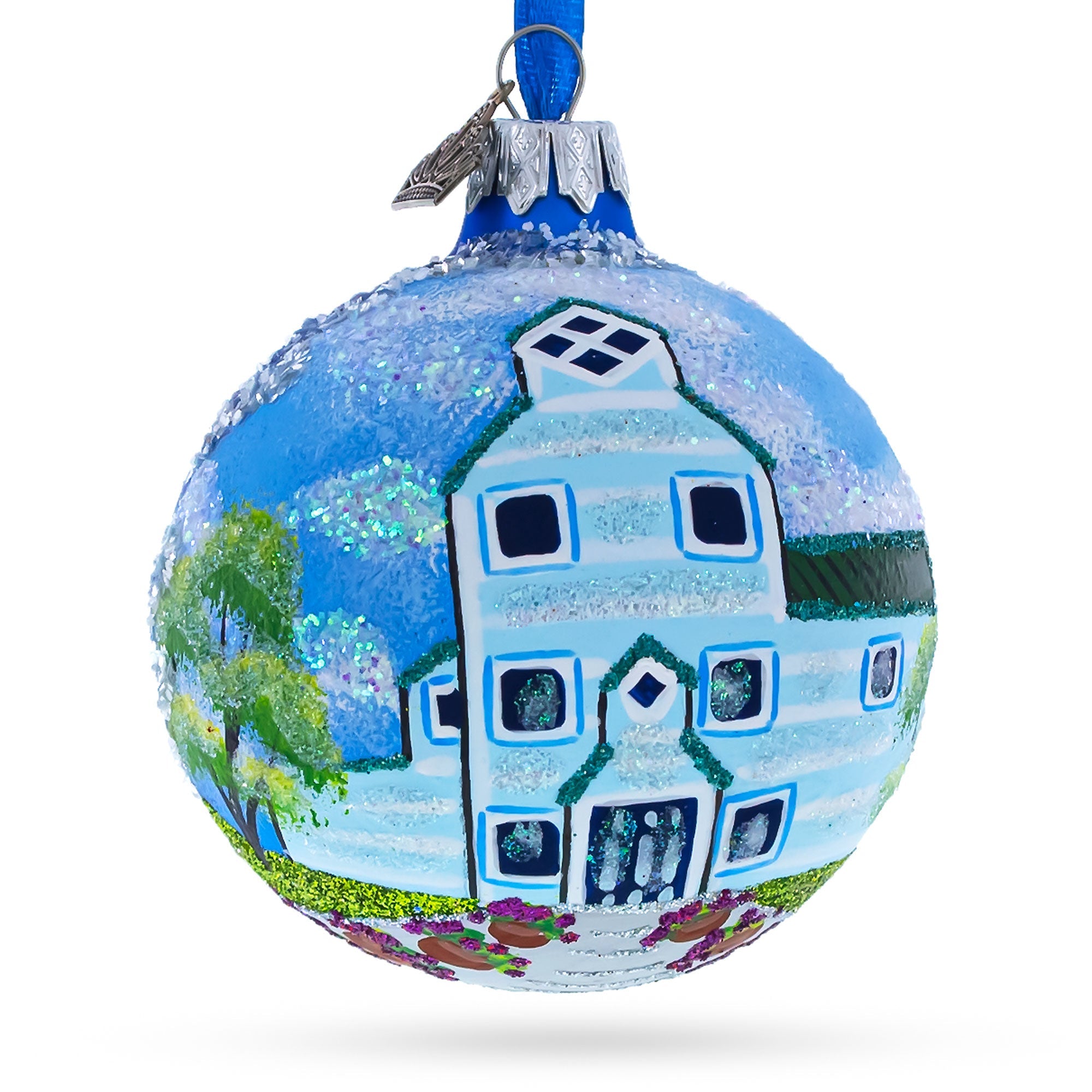 Moorhead Visitors Center, Fargo, North Dakota, Usa Glass Ball Christmas Ornament 3.25 Inches