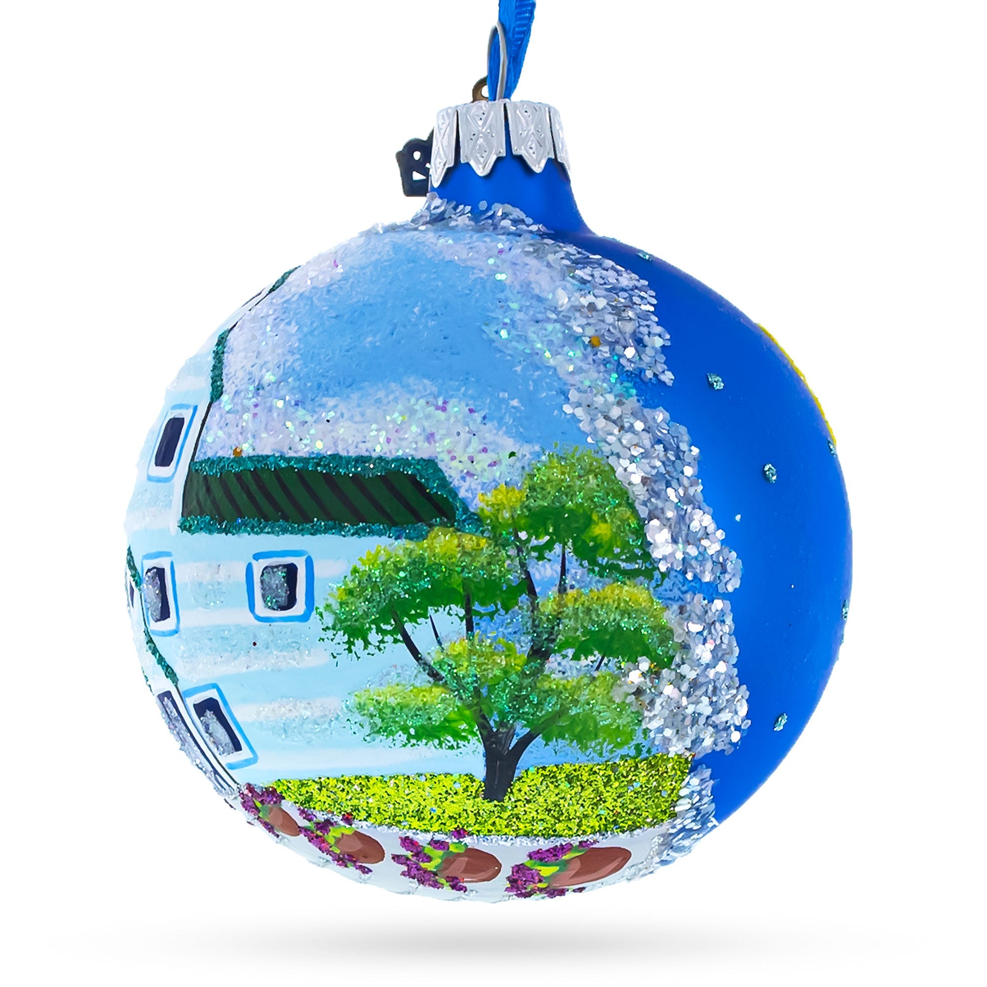 Moorhead Visitors Center, Fargo, North Dakota, Usa Glass Ball Christmas Ornament 3.25 Inches