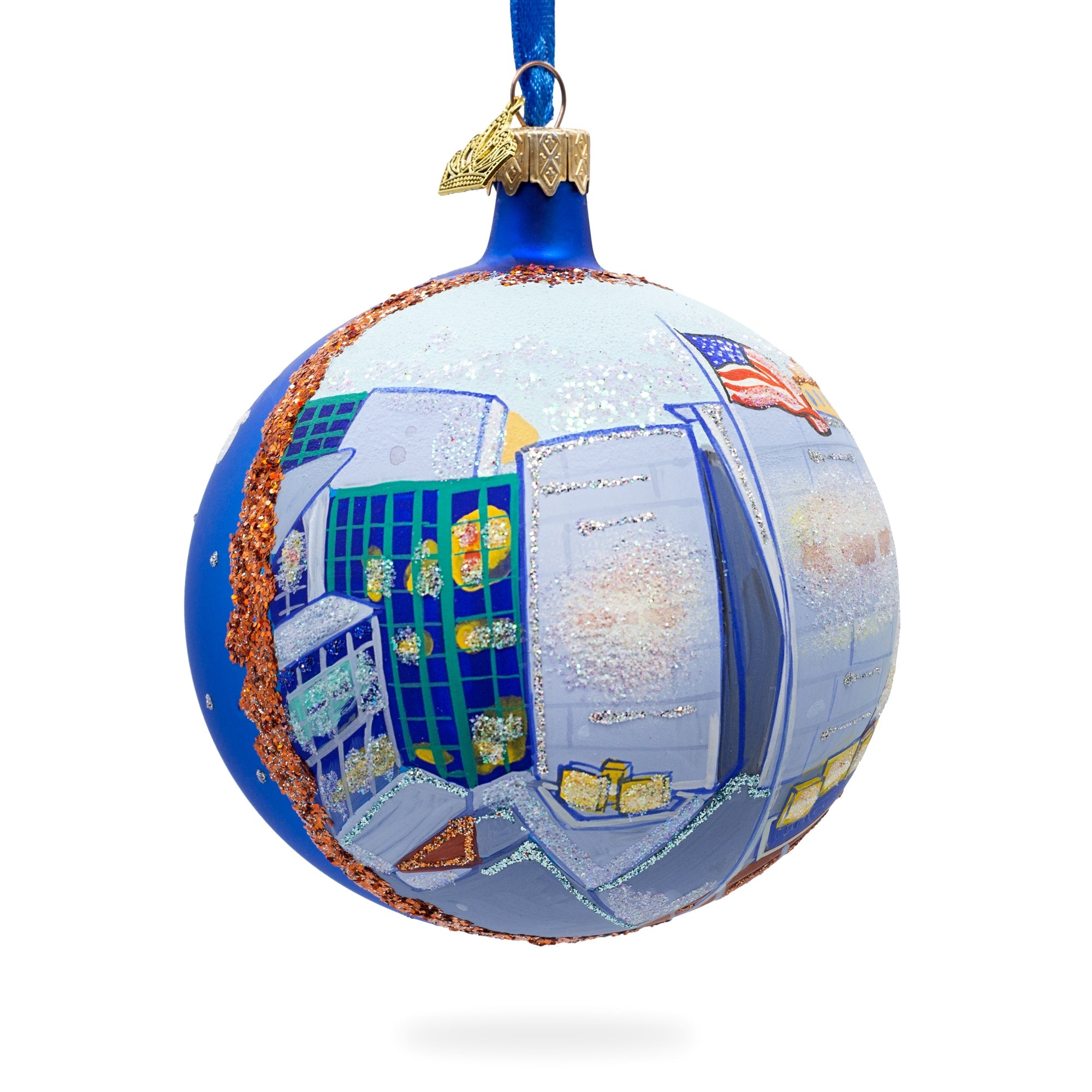 The National Wwii Museum, New Orleans, Louisiana, Usa Glass Ball Christmas Ornament 4 Inches