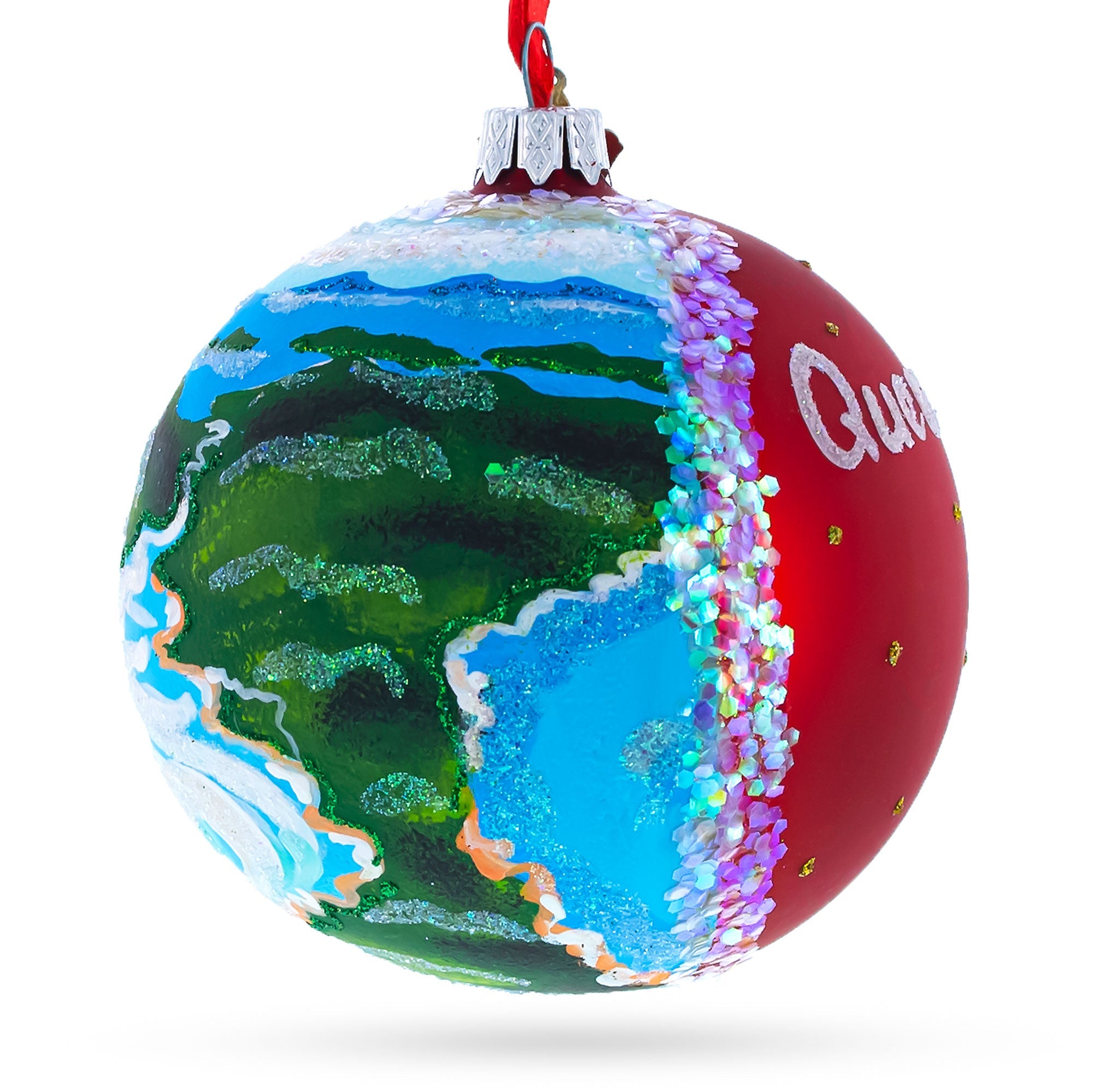 Queensland, Australia Glass Ball Christmas Ornament 4 Inches