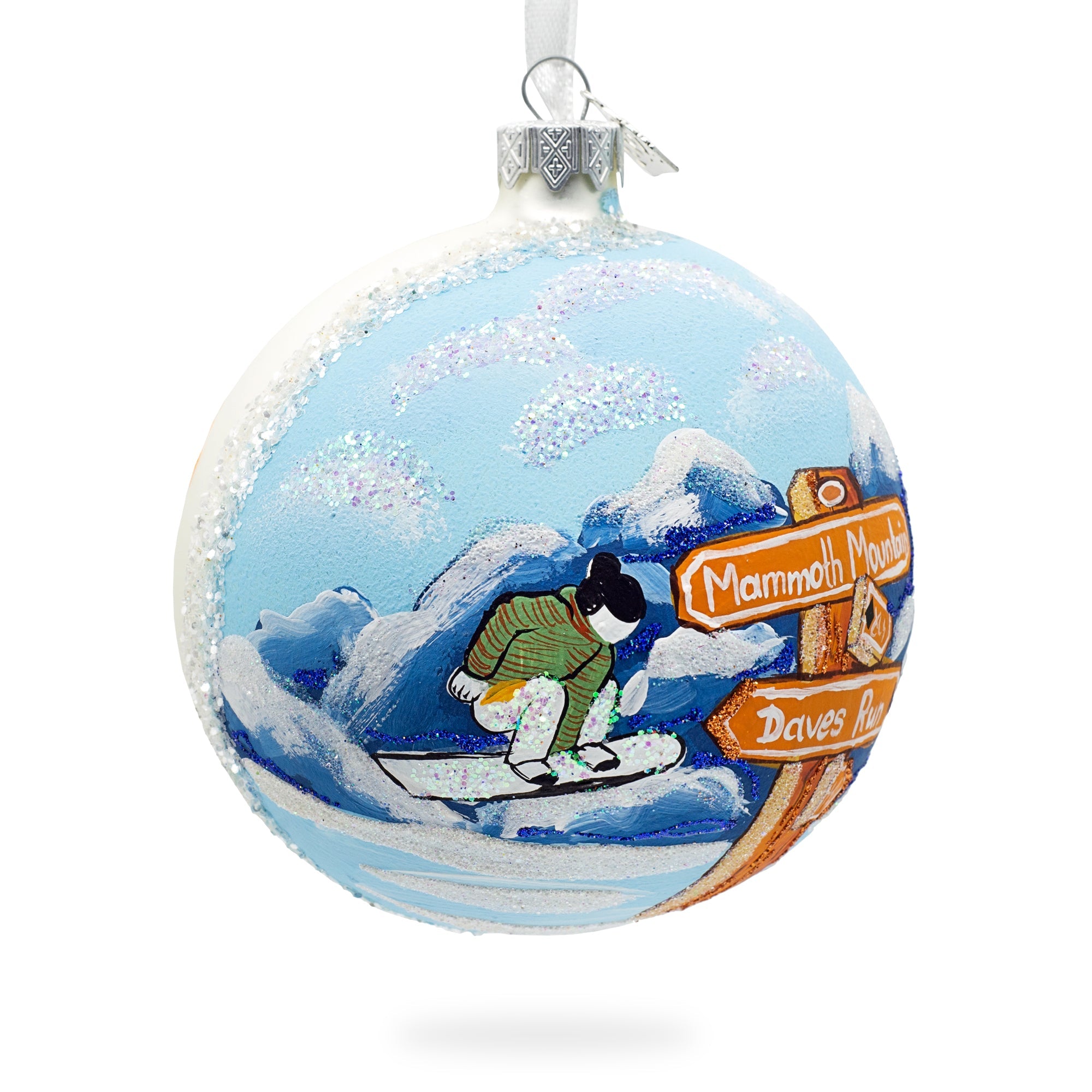 Mammoth Mountain Ski Area, California, Usa Glass Ball Christmas Ornament 4 Inches