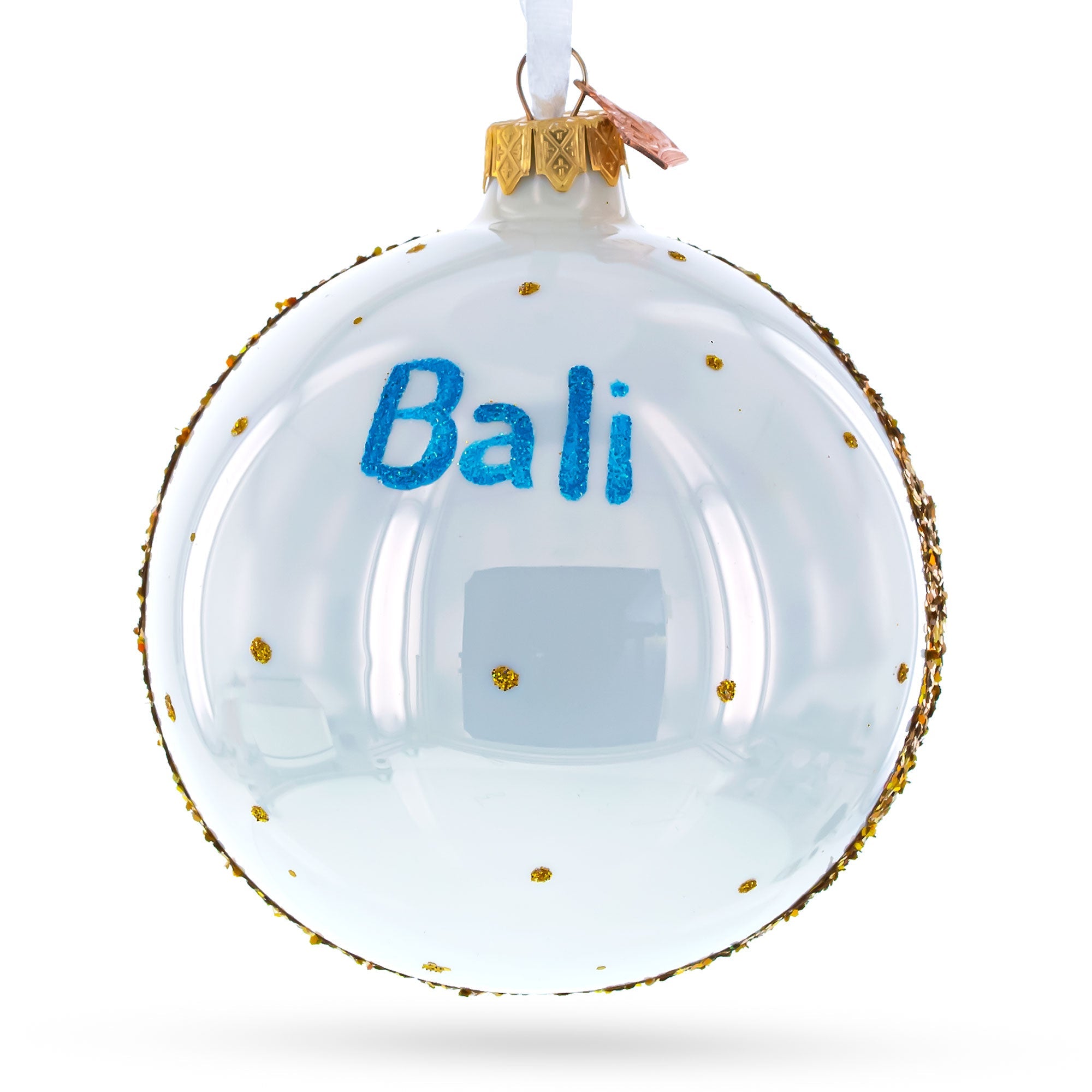 Bali, Indonesia Glass Ball Christmas Ornament 4 Inches