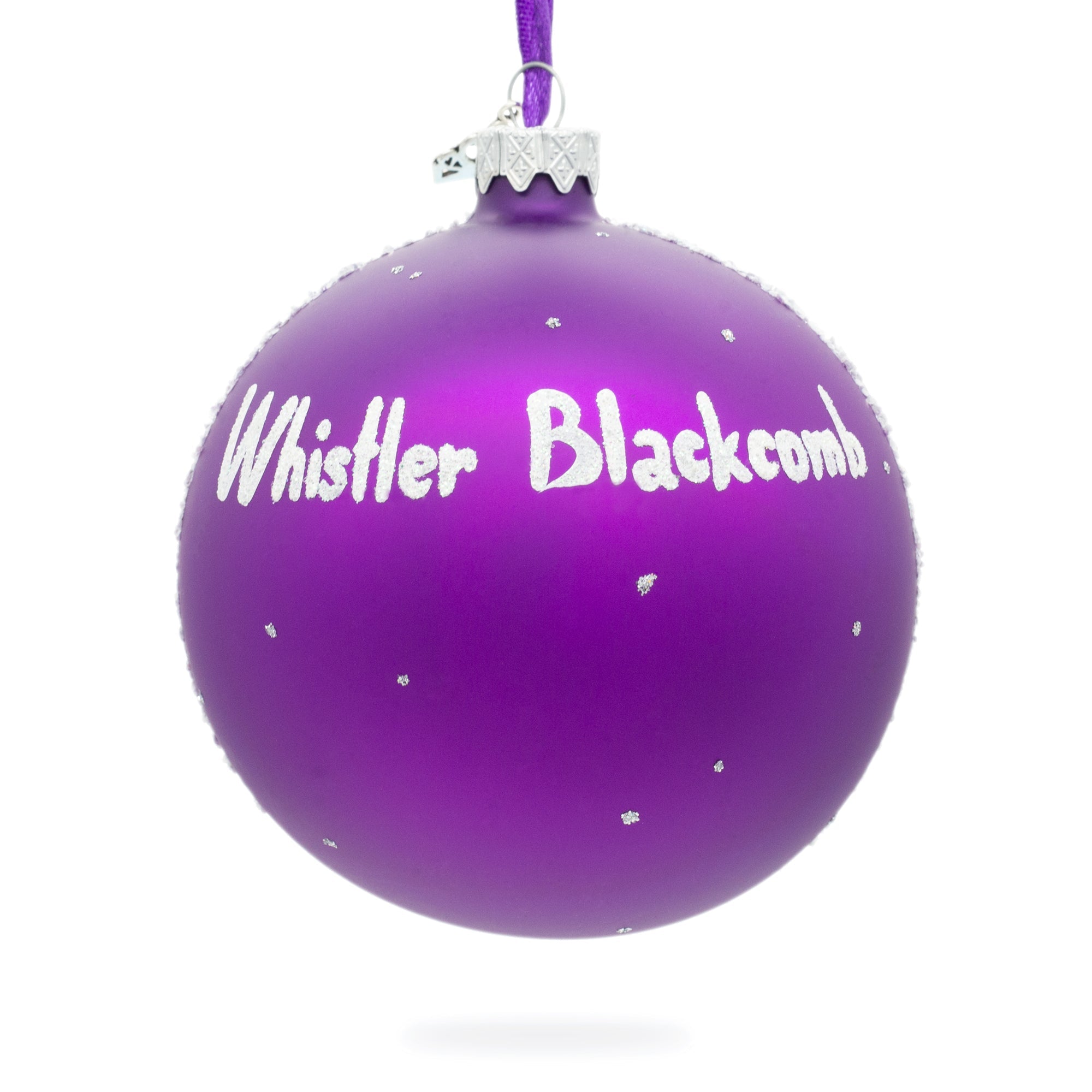 Whistler Blackcomb Ski Resort, Canada Glass Ball Christmas Ornament 4 Inches