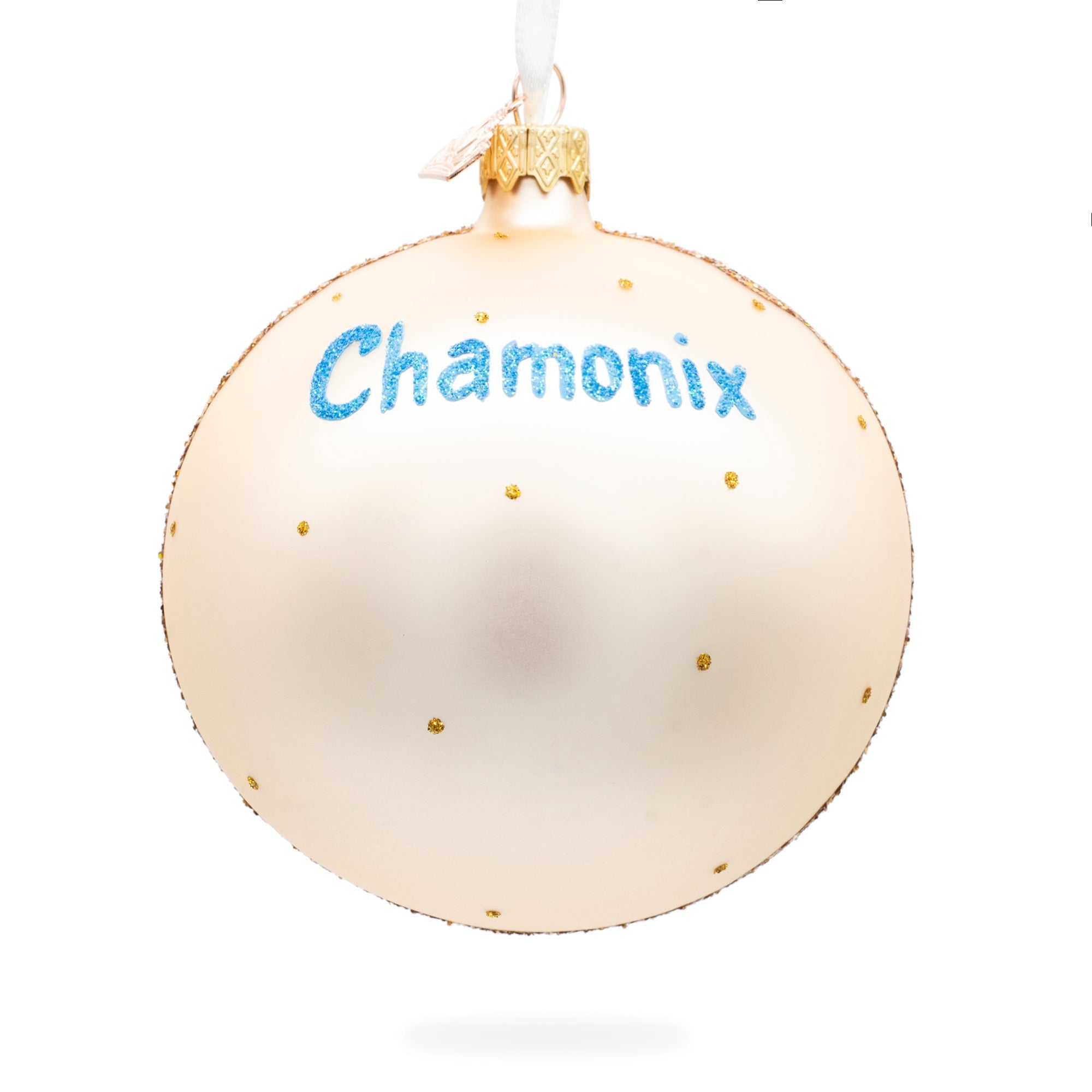 Chamonix Ski Resort, France Glass Ball Christmas Ornament 4 Inches