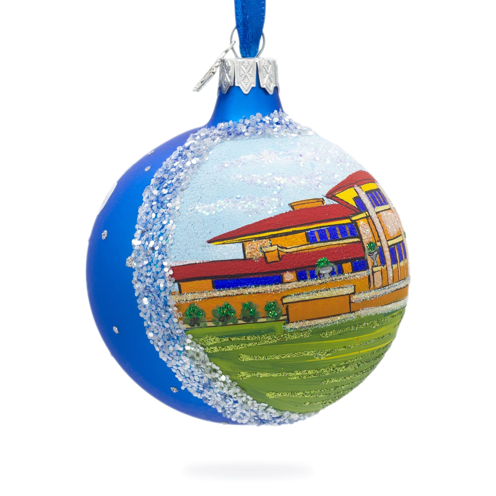 Frank Lloyd Wright's Martin House, Buffalo, New York, Usa Glass Ball Christmas Ornament 3.25 Inches