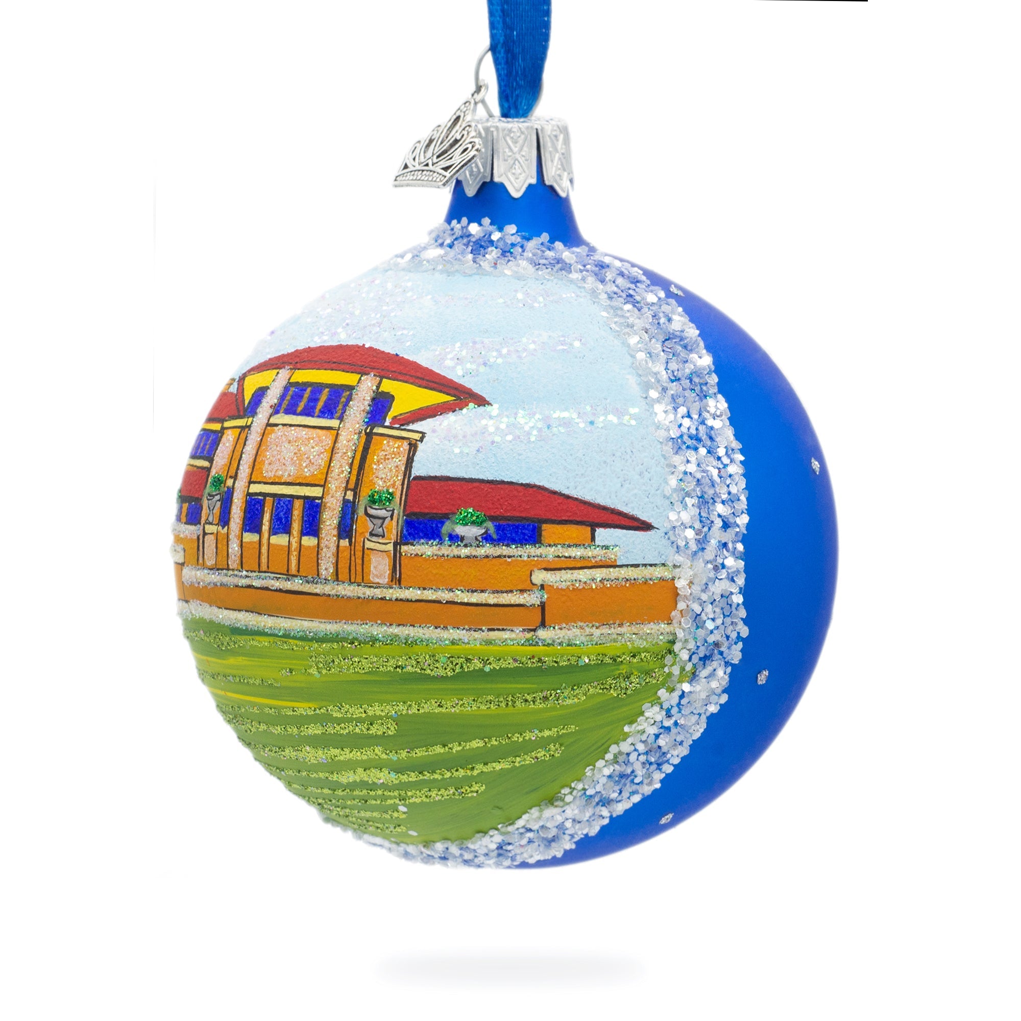 Frank Lloyd Wright's Martin House, Buffalo, New York, Usa Glass Ball Christmas Ornament 3.25 Inches