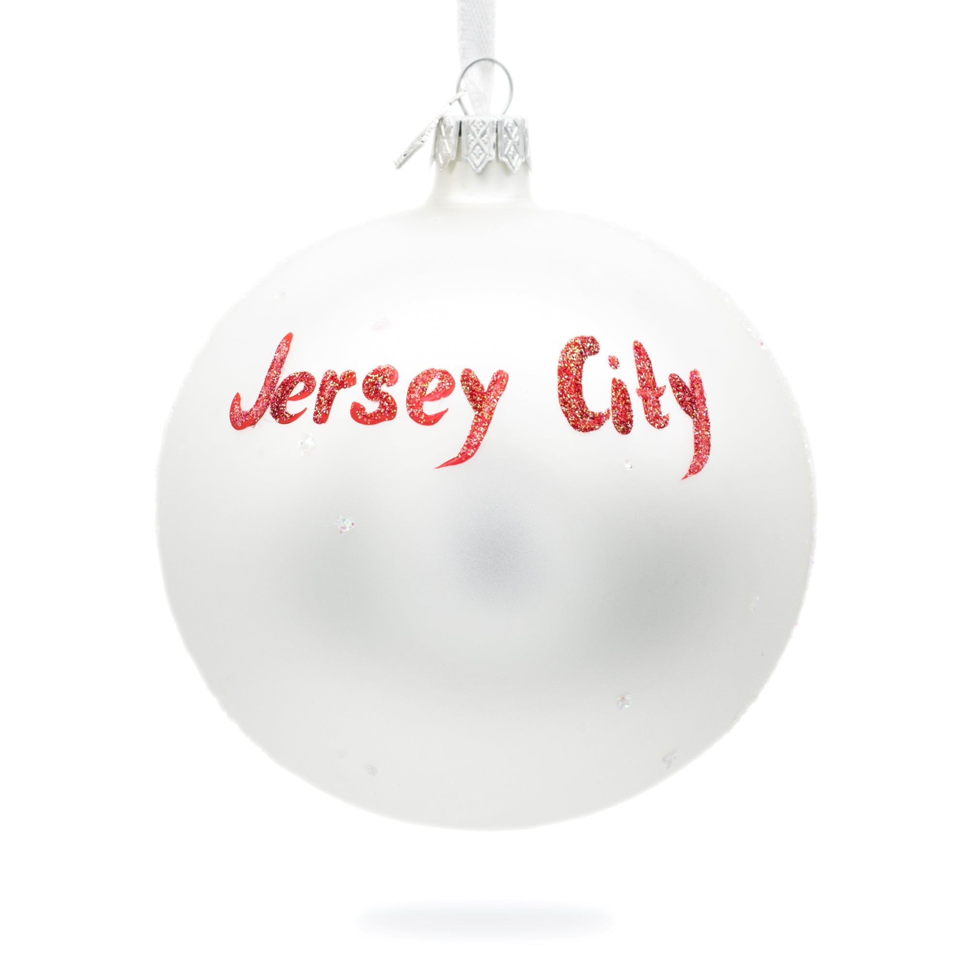 Liberty State Park, Jersey City, New Jersey, Usa Glass Ball Christmas Ornament 4 Inches