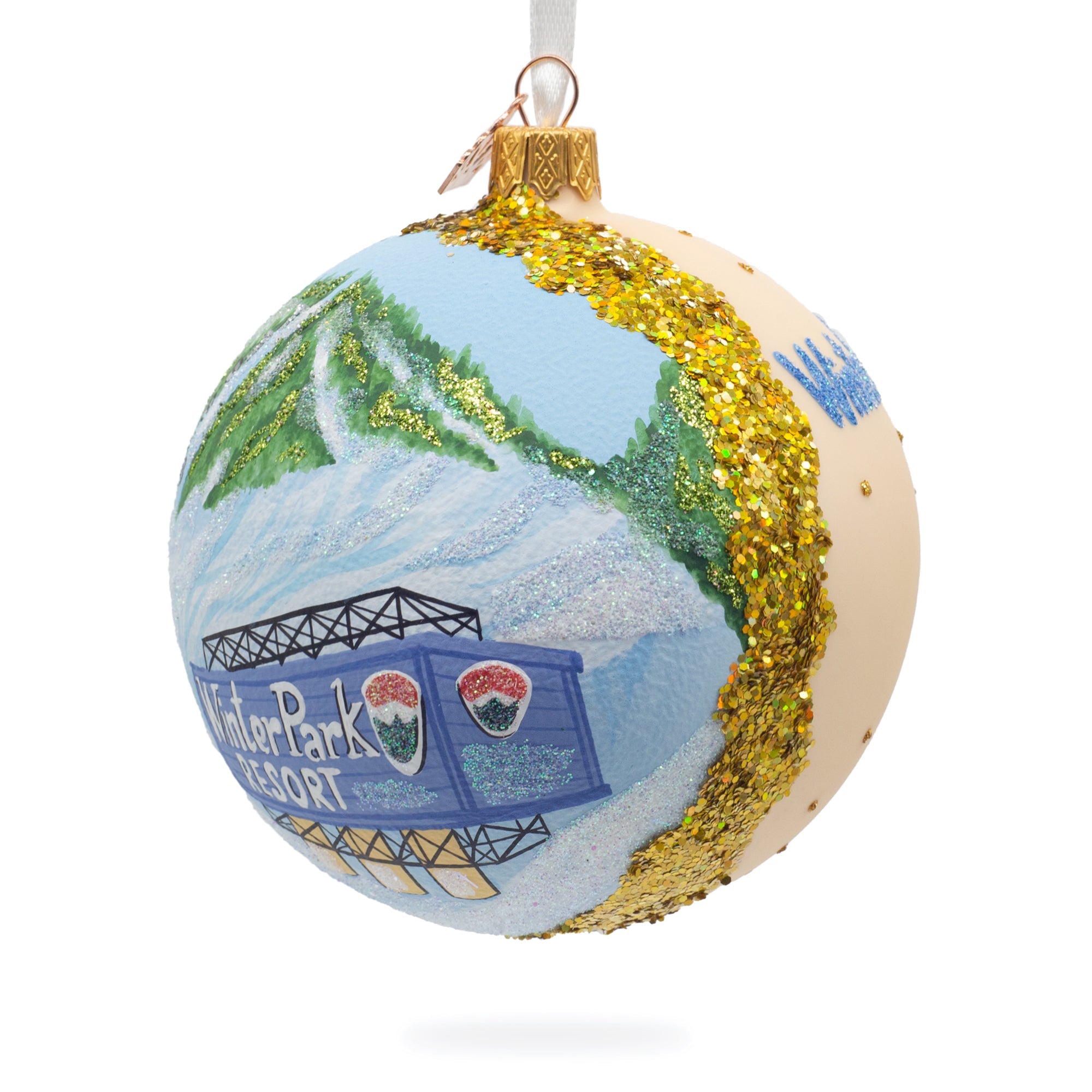 Colorado Ski Resort, Usa Glass Ball Christmas Ornament 4 Inches