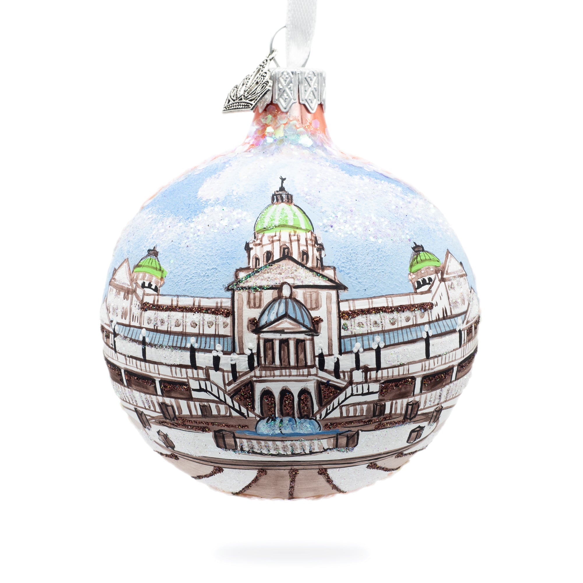 Pennsylvania State Capitol, Harrisburg, Pennsylvania, Usa Glass Ball Christmas Ornament 3.25 Inches