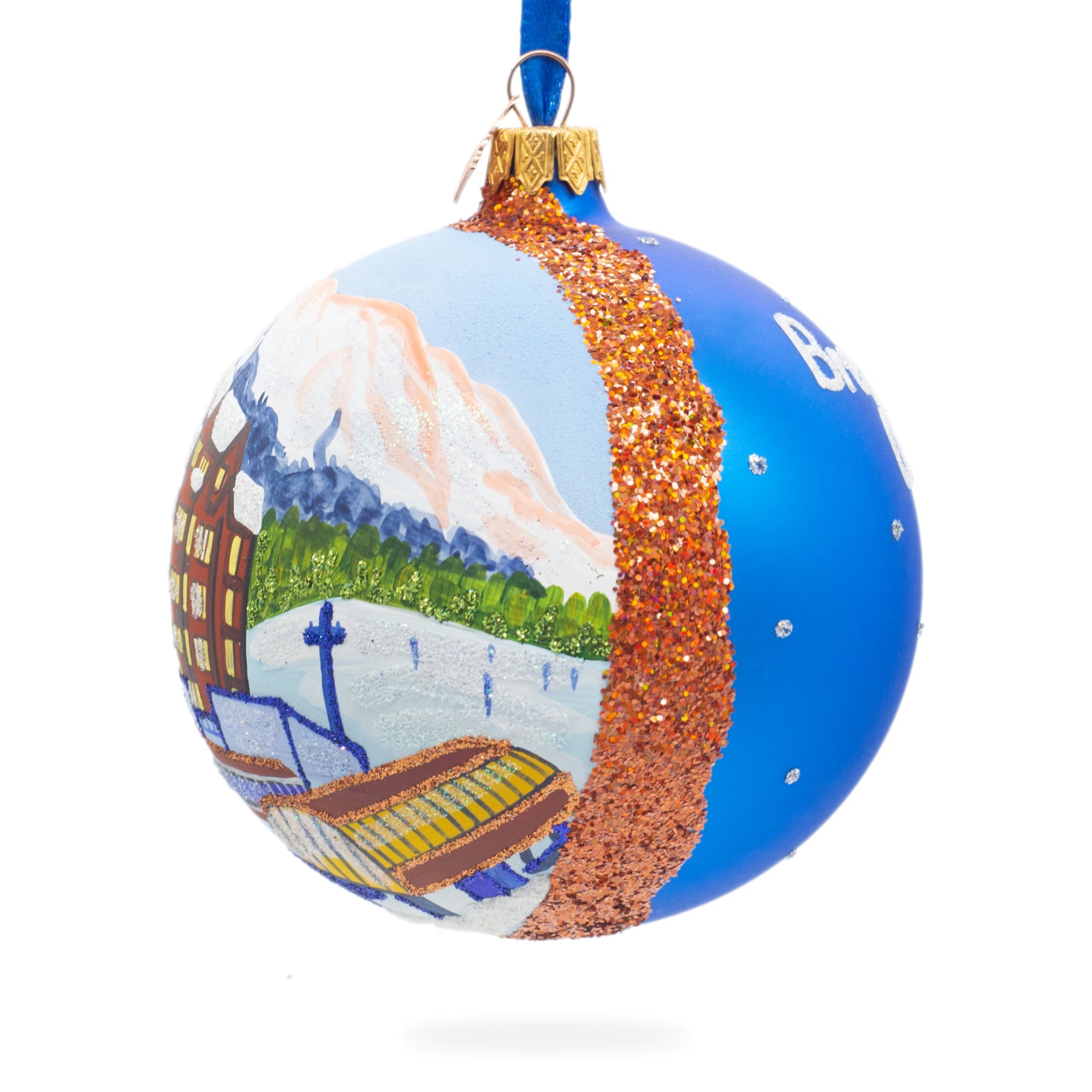 Breckenridge Ski Resort, Colorado, Usa Glass Ball Christmas Ornament 4 Inches