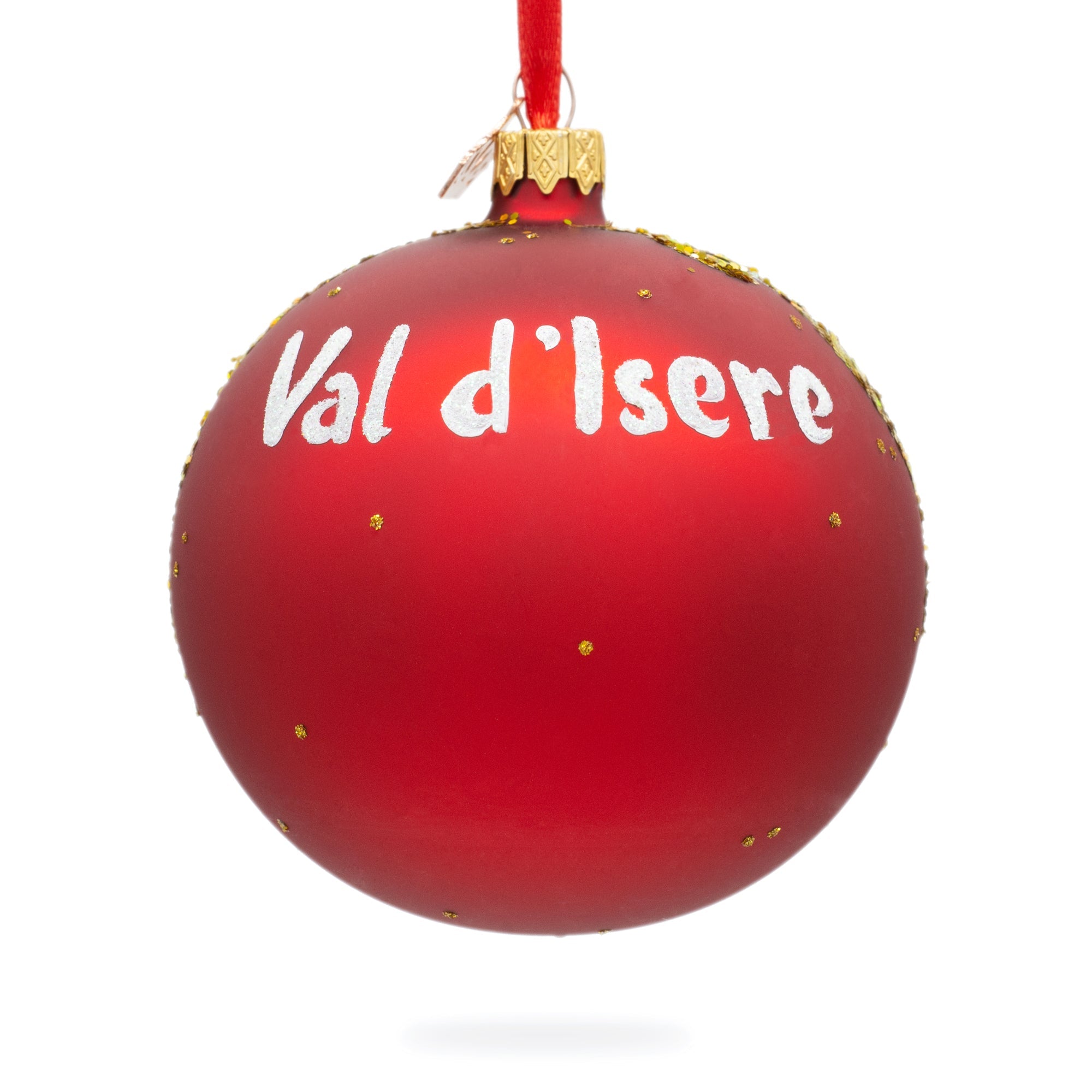 Val D 'isere, France Glass Ball Christmas Ornament 4 Inches