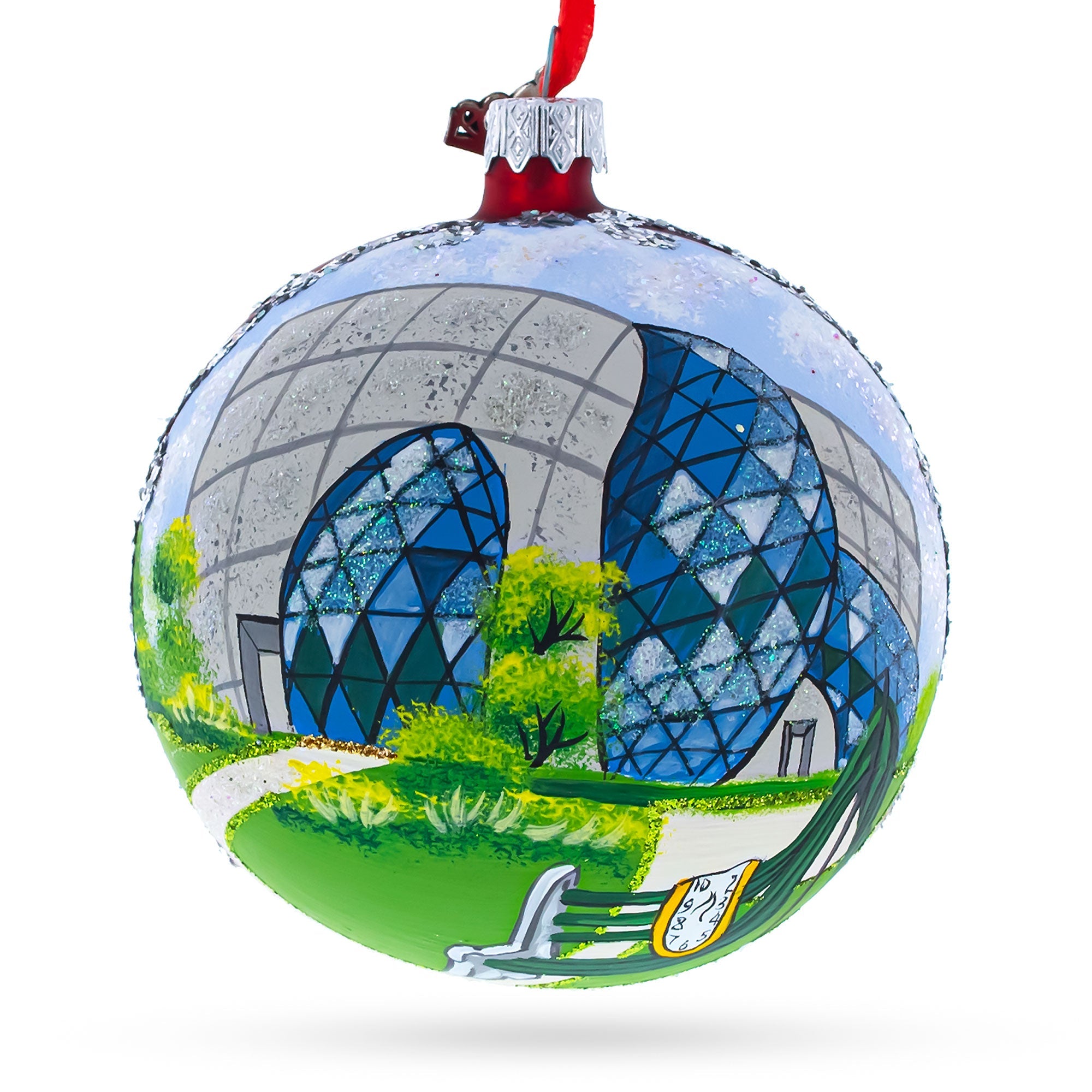 The Dali Museum, St. Petersburg, Florida, Usa Glass Ball Christmas Ornament 4 Inches