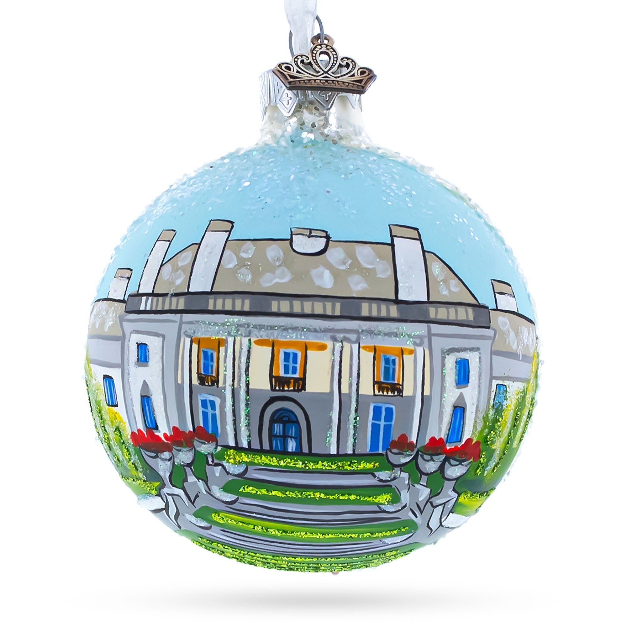 Nemours Estate, Wilmington, Delaware, Usa Glass Ball Christmas Ornament 3.25 Inches