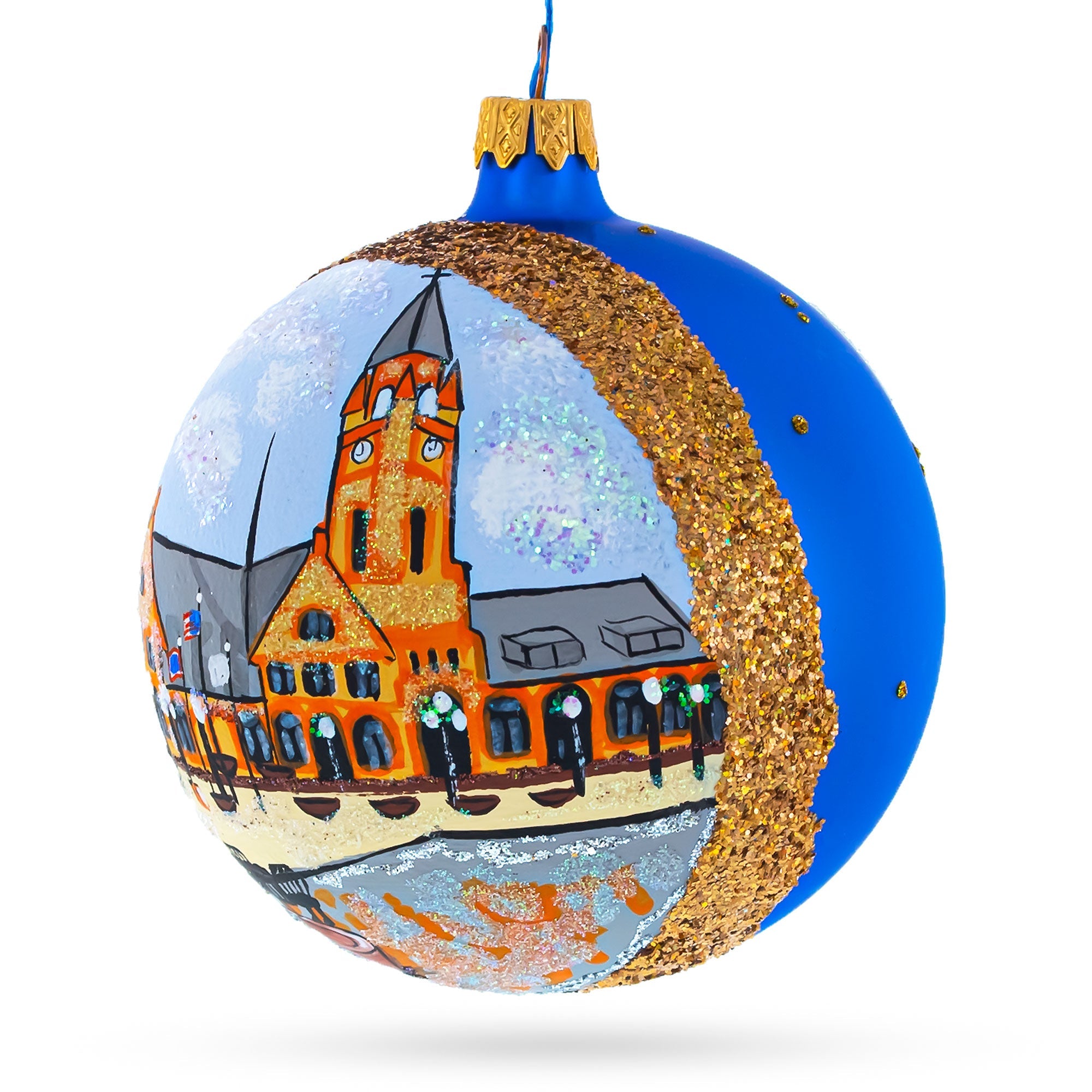 Cheyenne Depot Museum, Cheyenne, Wyoming, Usa Glass Ball Christmas Ornament 4 Inches