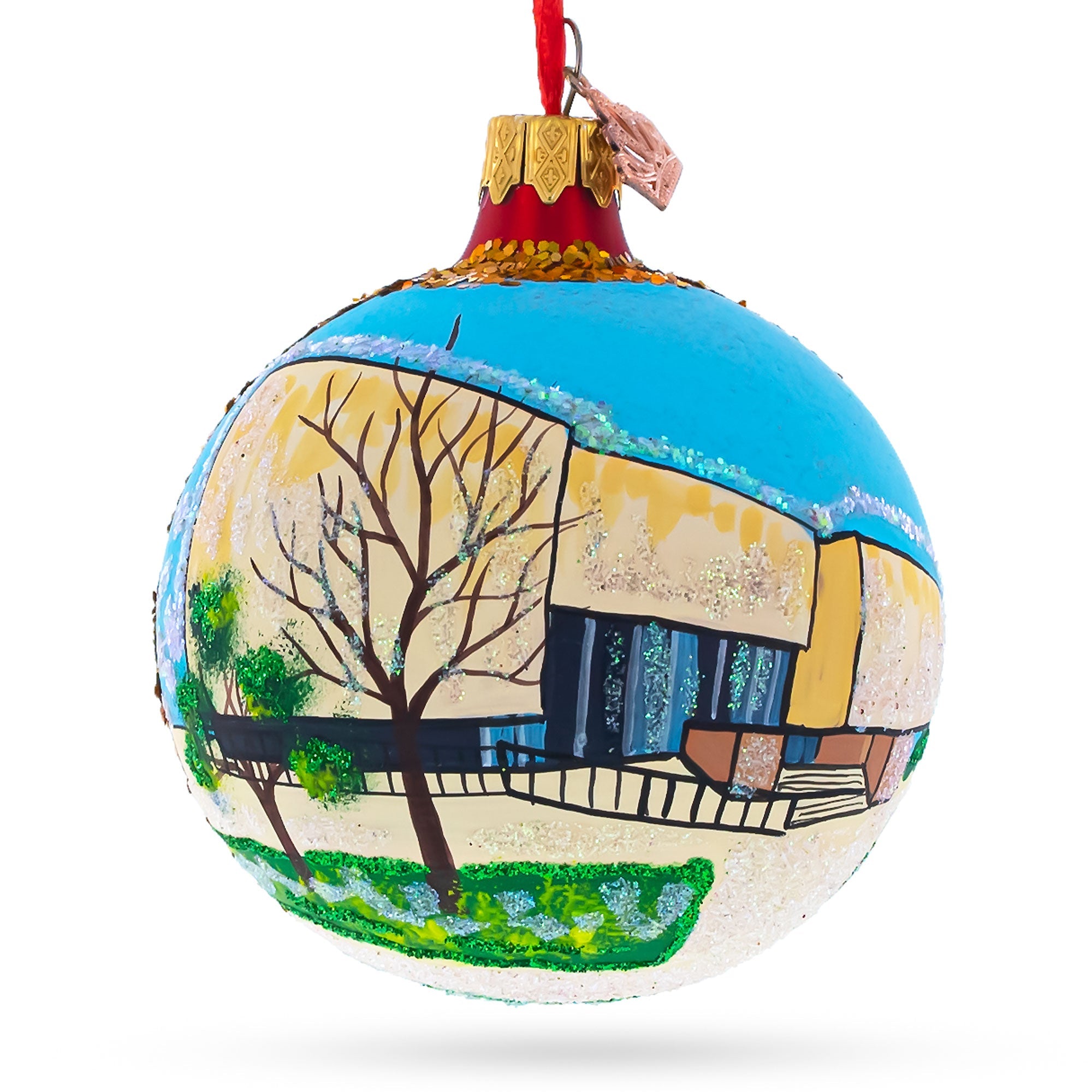 Virginia State Museum, Charleston, West Virginia, Usa Glass Ball Christmas Ornament 3.25 Inches