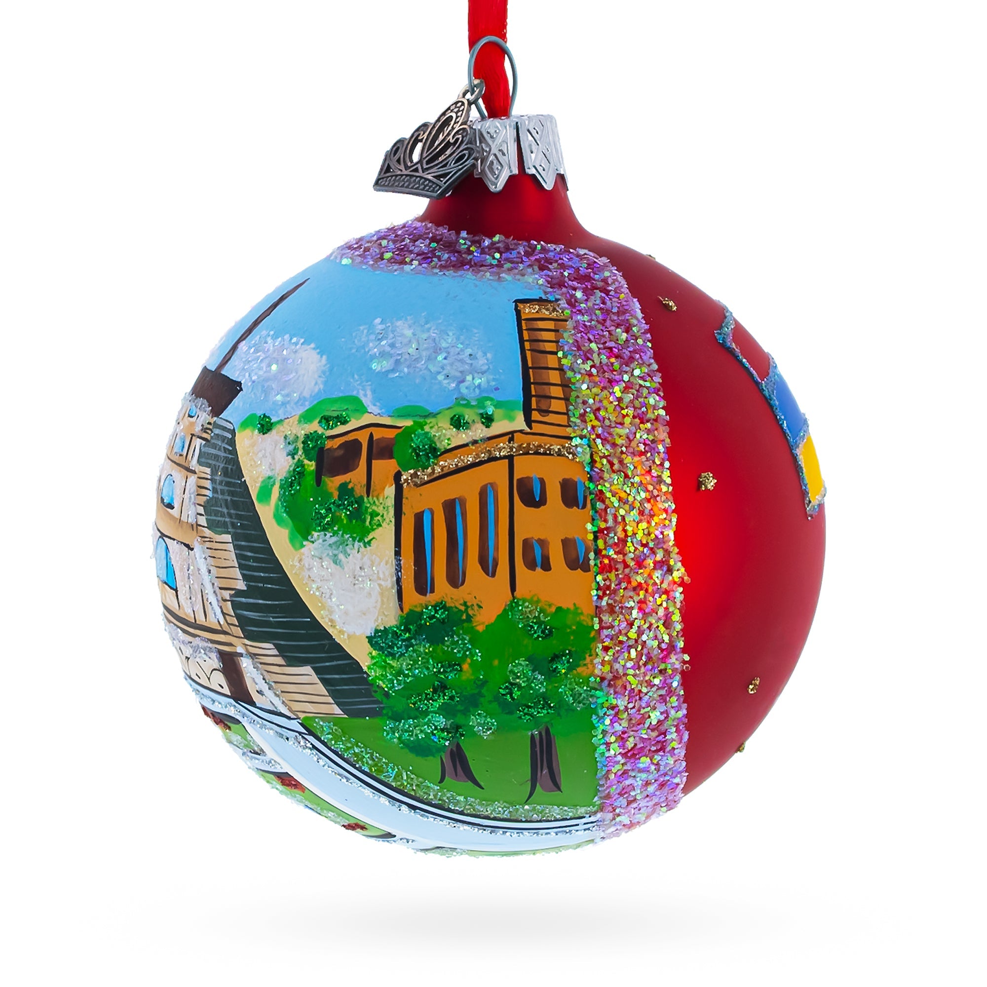 Cafesjian Center For The Arts, Yerevan, Armenia Glass Ball Christmas Ornament 3.25 Inches