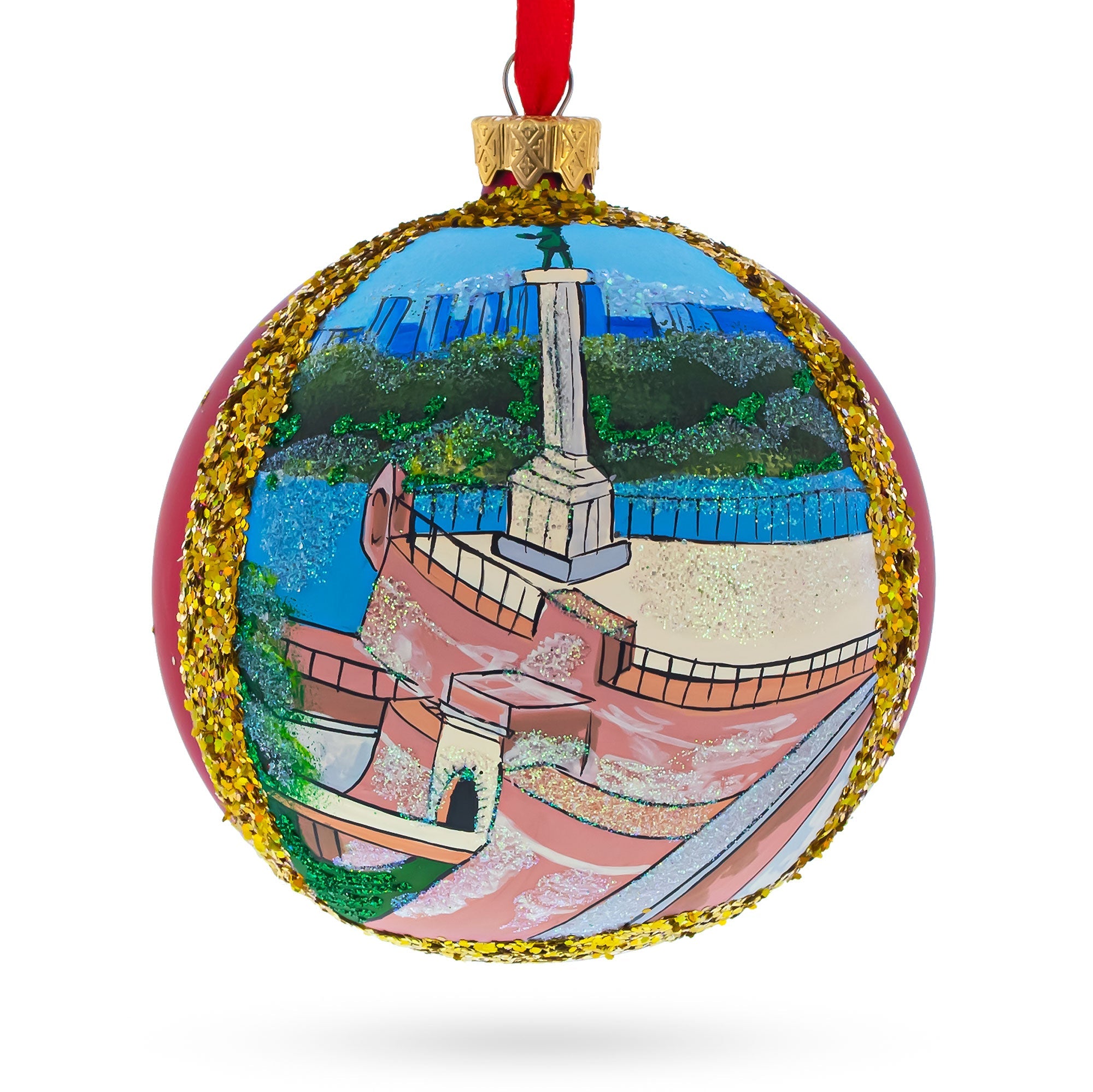 The Belgrade Fortress, Belgrade, Serbia Glass Ball Christmas Ornament 4 Inches