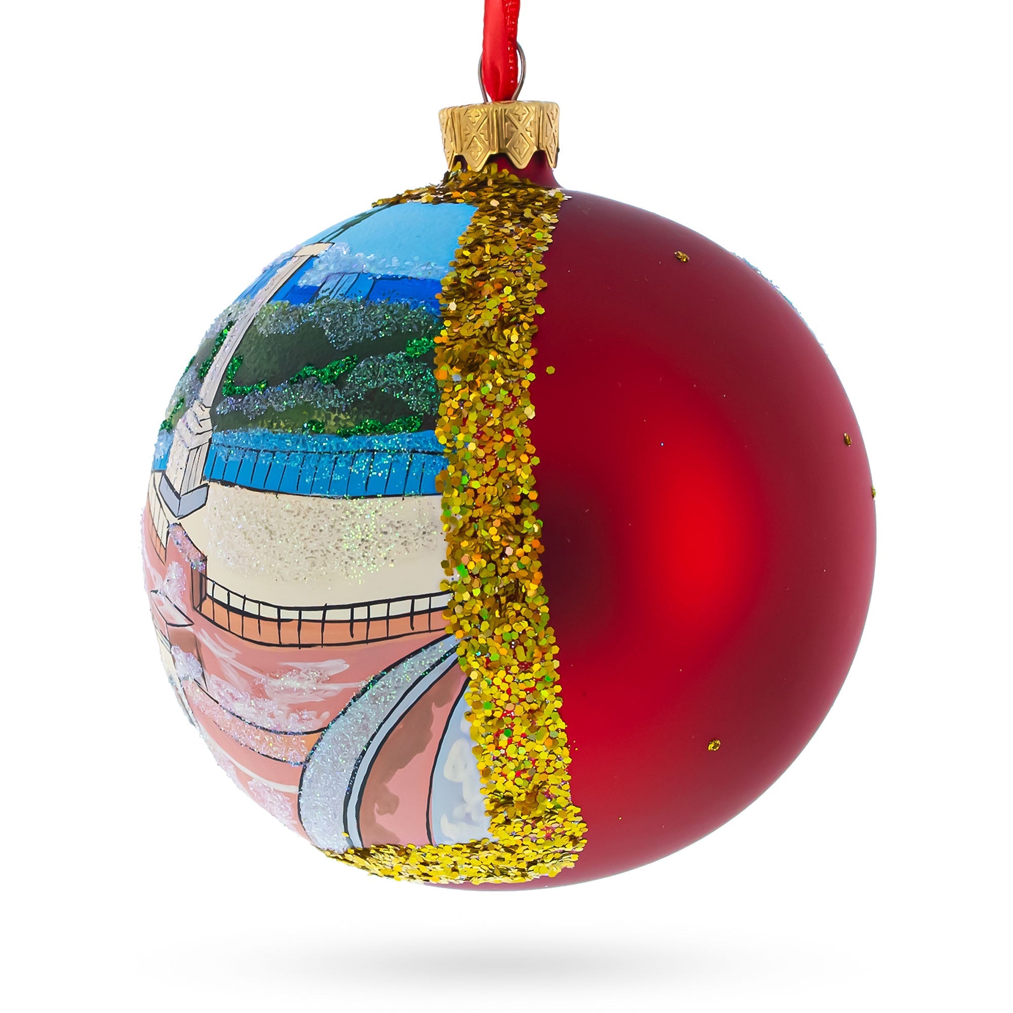 The Belgrade Fortress, Belgrade, Serbia Glass Ball Christmas Ornament 4 Inches