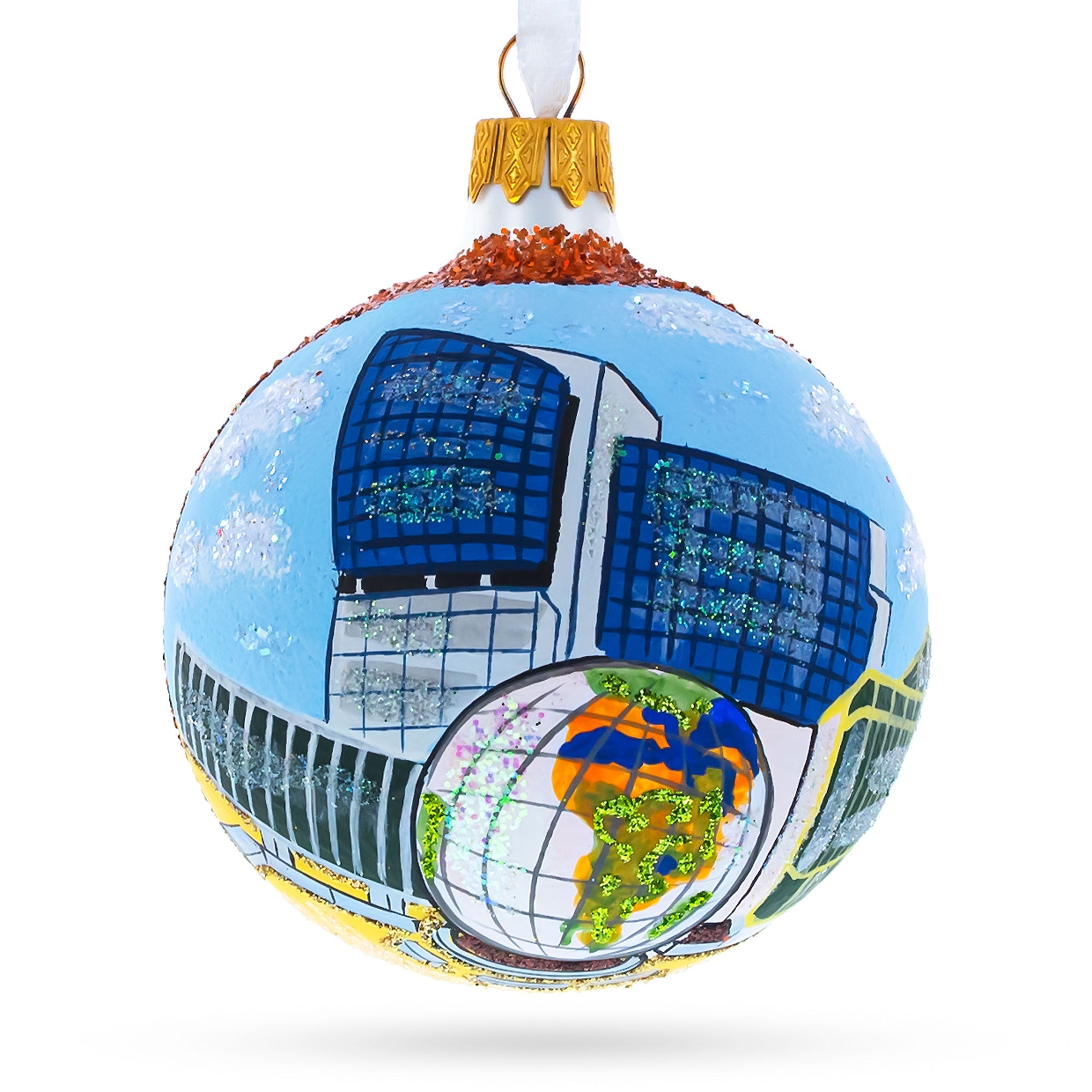 Museum Of Natural Sciences, Raleigh, North Carolina, Usa Glass Ball Christmas Ornament 3.25 Inches