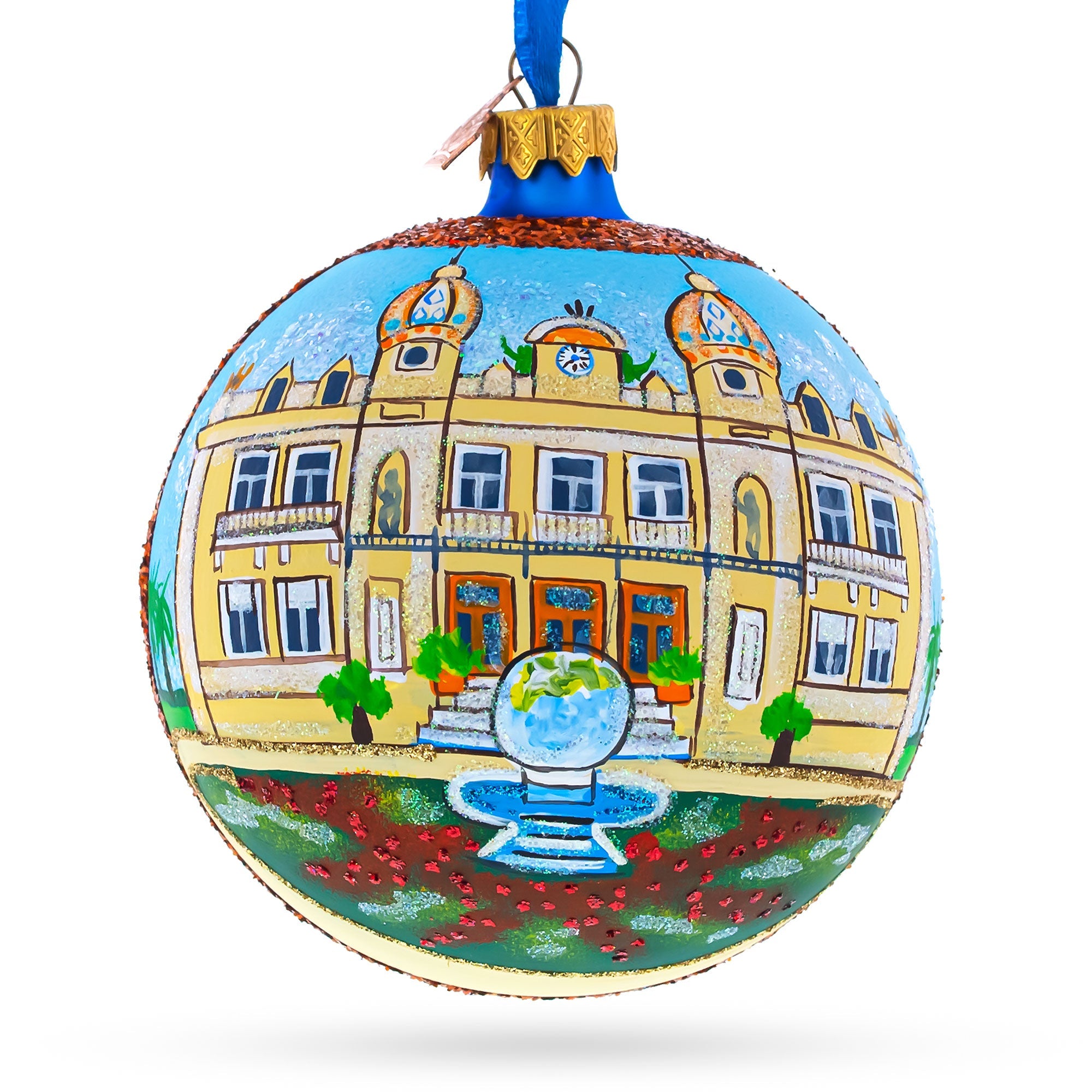 Casino Of Monte-carlo, Monaco Glass Ball Christmas Ornament 4 Inches