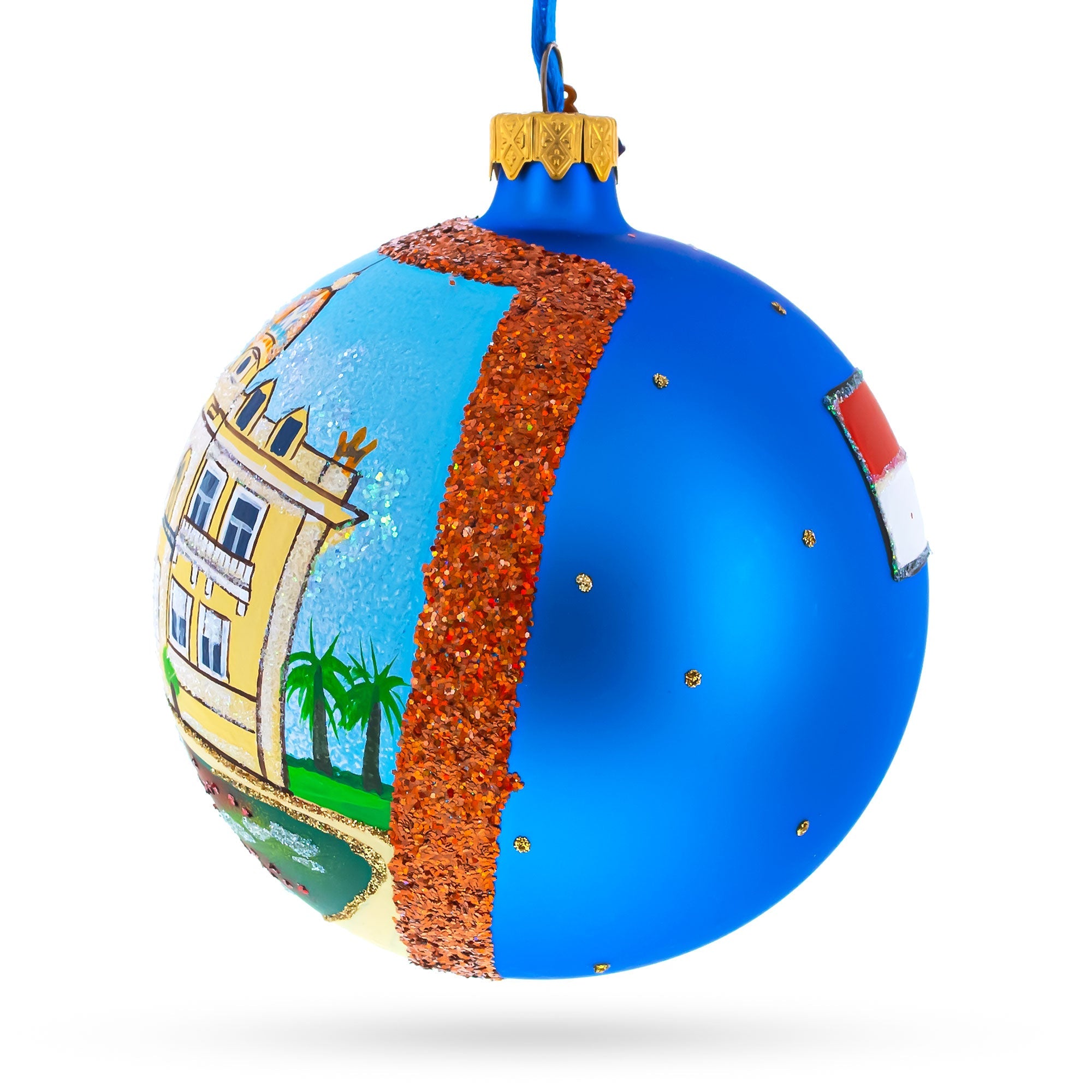 Casino Of Monte-carlo, Monaco Glass Ball Christmas Ornament 4 Inches