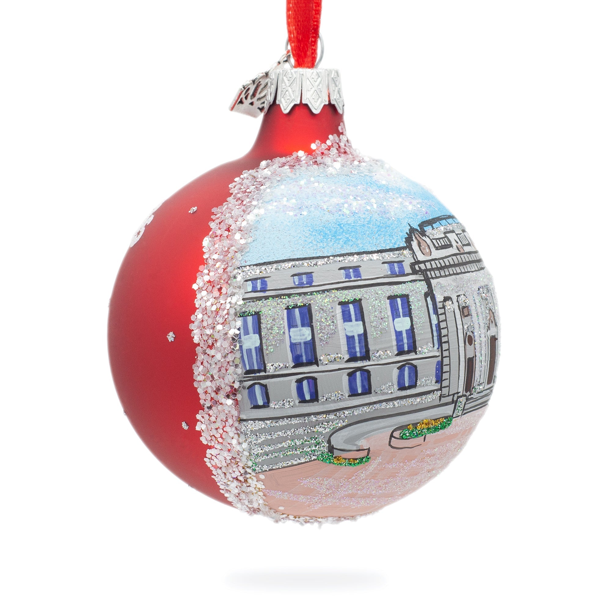 U.s. Naval Academy, Annapolis, Maryland, Usa Glass Ball Christmas Ornament 3.25 Inches