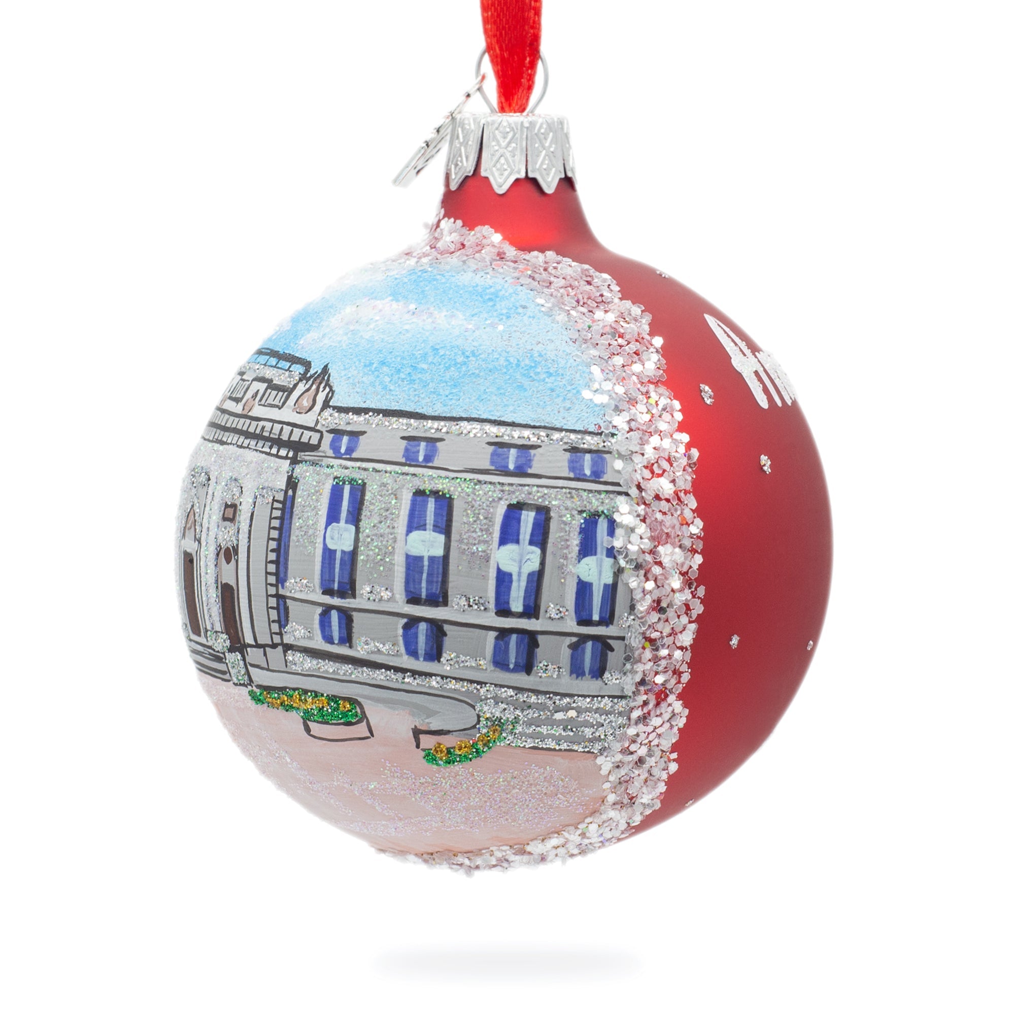 U.s. Naval Academy, Annapolis, Maryland, Usa Glass Ball Christmas Ornament 3.25 Inches