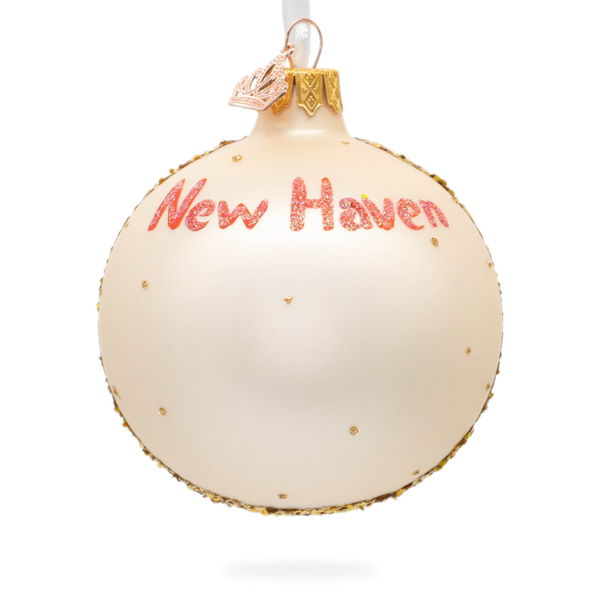 Yale University, New Haven, Connecticut, Usa Glass Ball Christmas Ornament 3.25 Inches