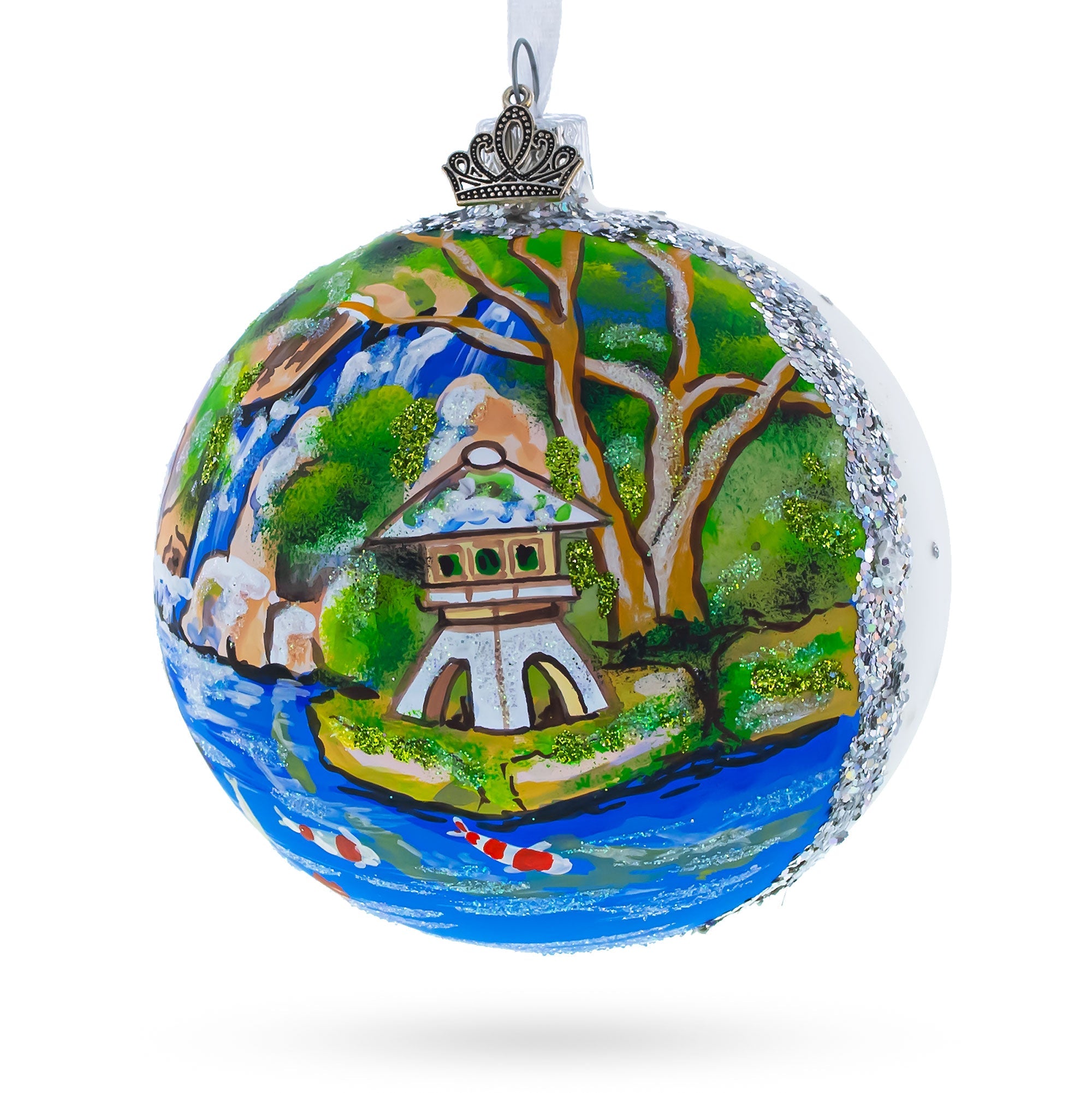 Japanese Garden, Portland, Oregon, Usa Glass Ball Christmas Ornament