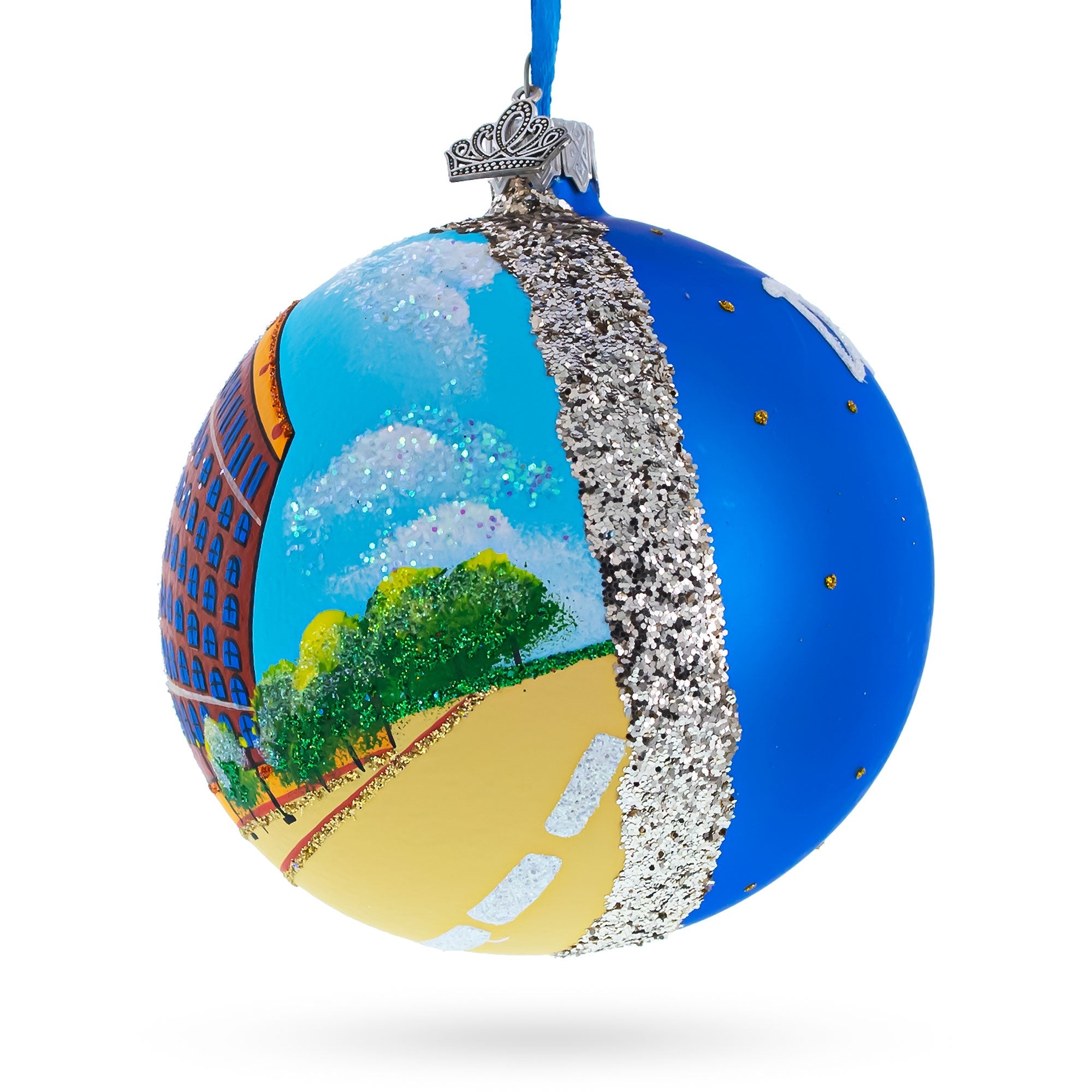 The Sixth Floor Museum At Dealey Plaza, Dallas, Texas, Usa Glass Ball Christmas Ornament