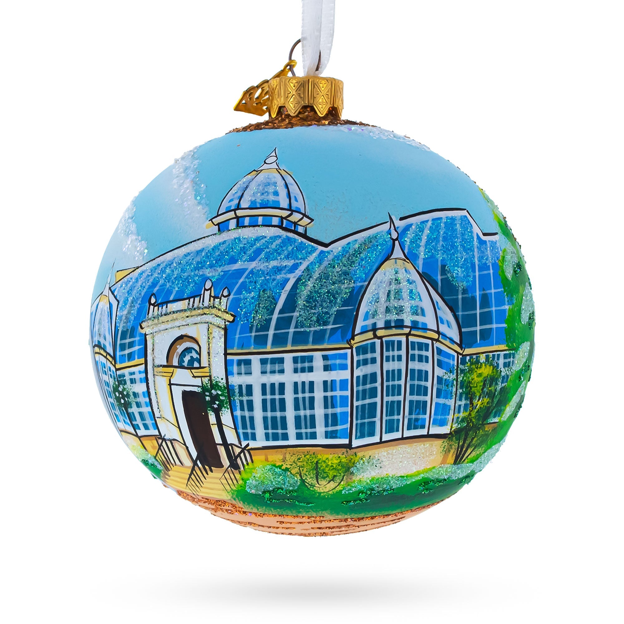 Franklin Park Conservatory And Botanical Gardens, Columbus, Ohio, Usa Glass Ball Christmas Ornament