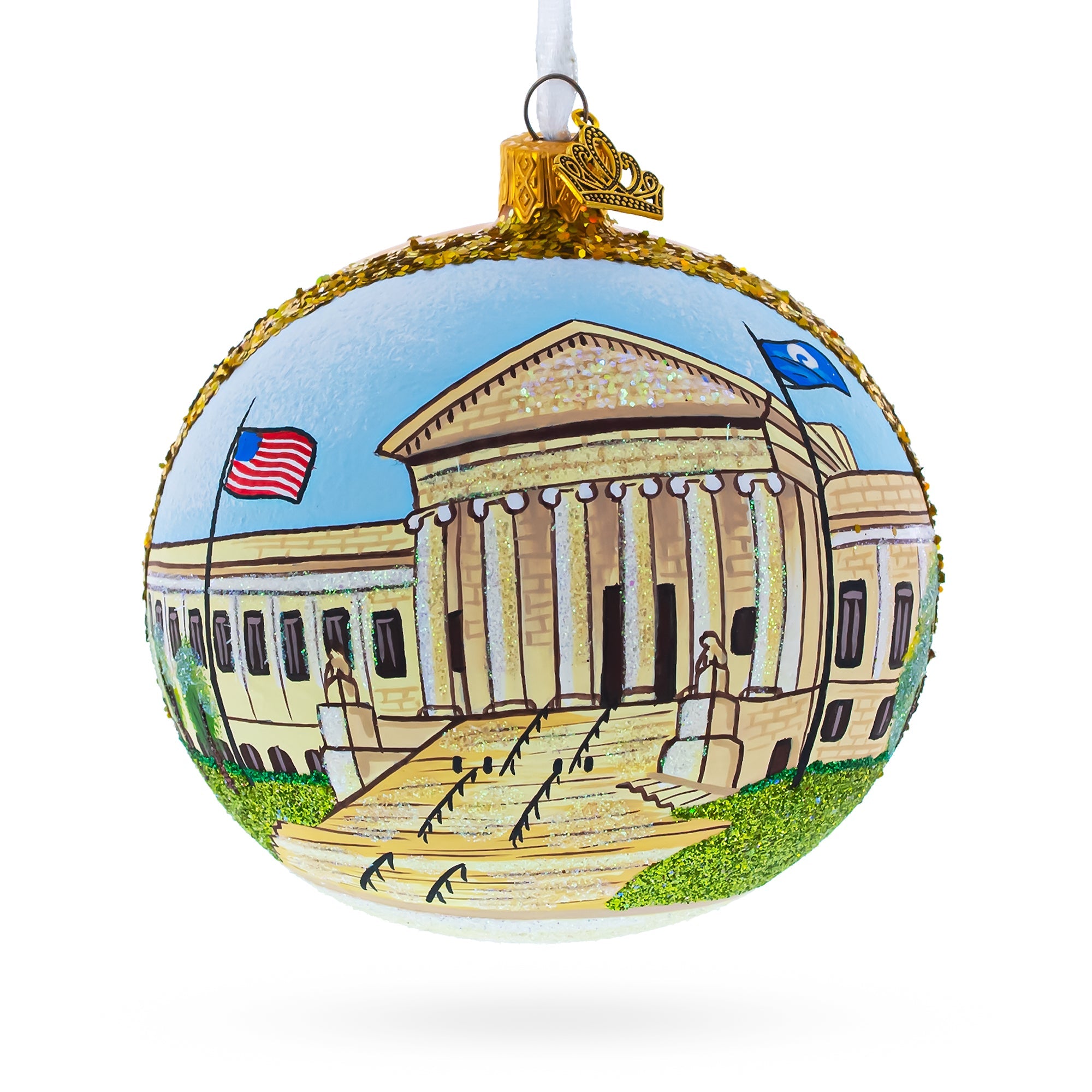 Minneapolis Institute Of Art, Minneapolis, Minnesota Glass Ball Christmas Ornament 4 Inches