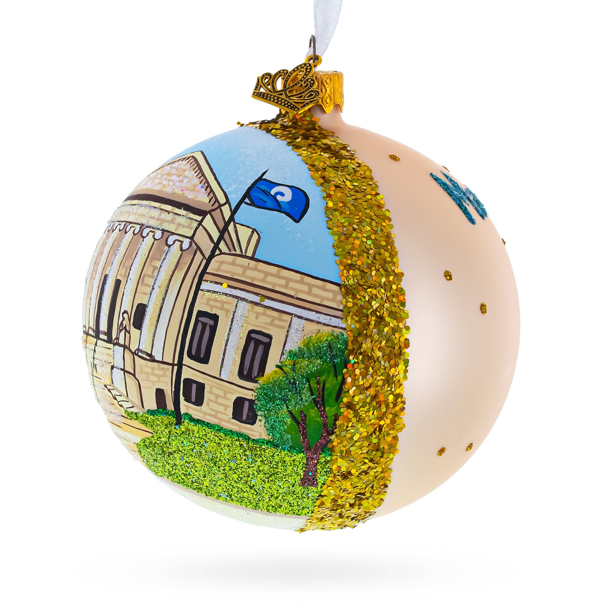 Minneapolis Institute Of Art, Minneapolis, Minnesota Glass Ball Christmas Ornament 4 Inches