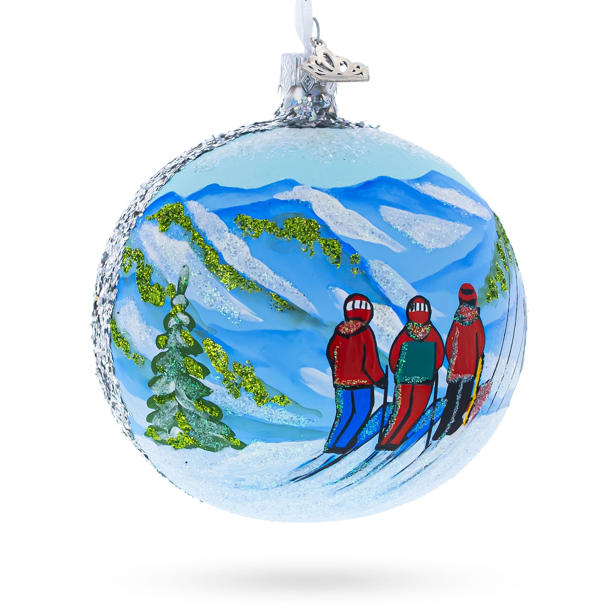 Colorado Ski Resort, Usa Glass Ball Christmas Ornament