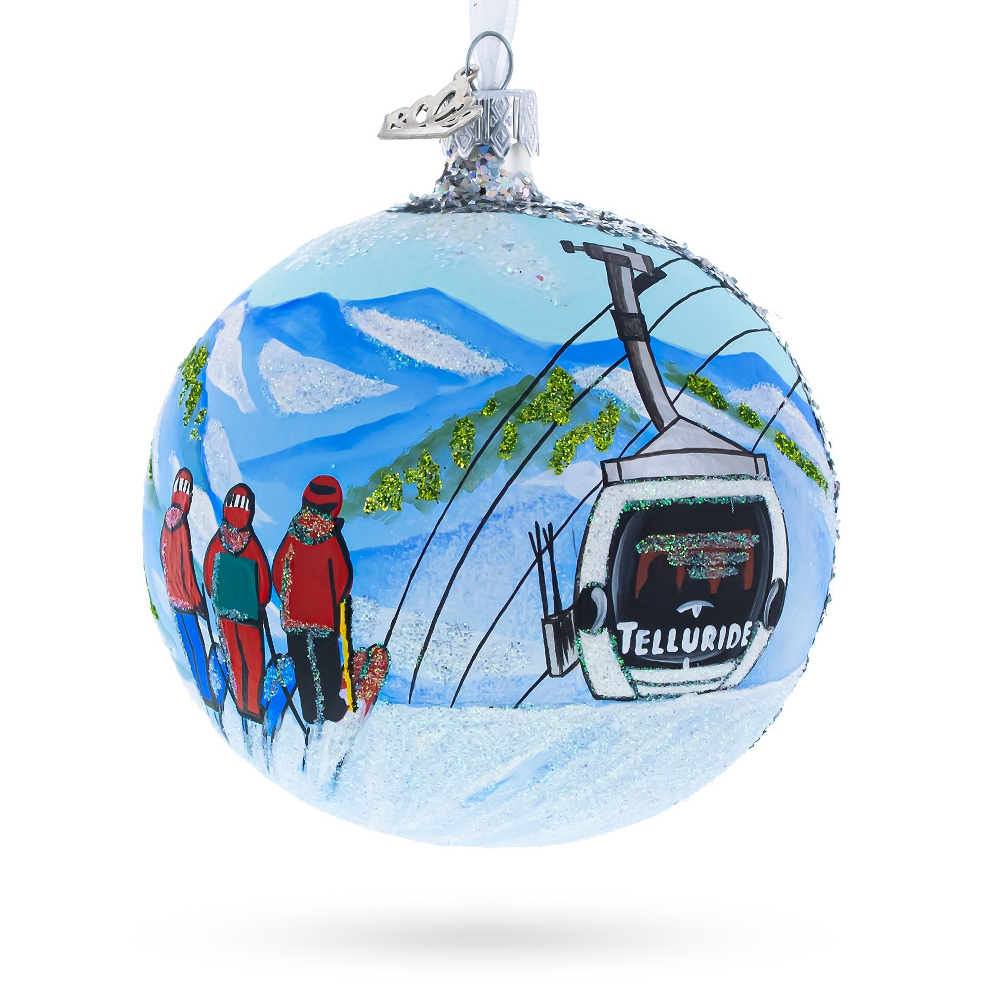 Colorado Ski Resort, Usa Glass Ball Christmas Ornament