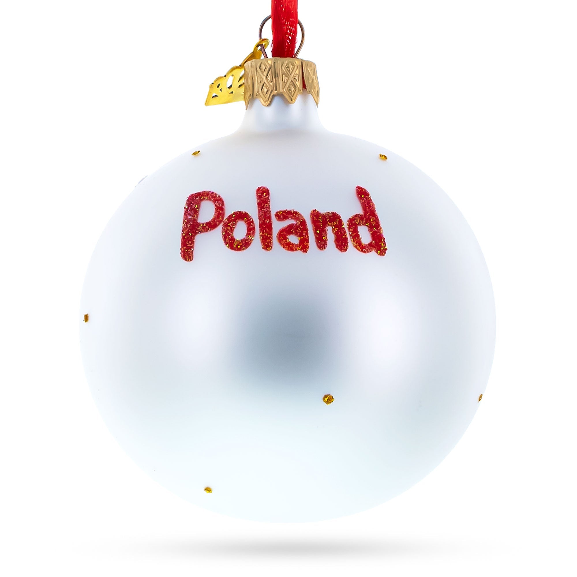 Flag Of Poland Glass Ball Christmas Ornament