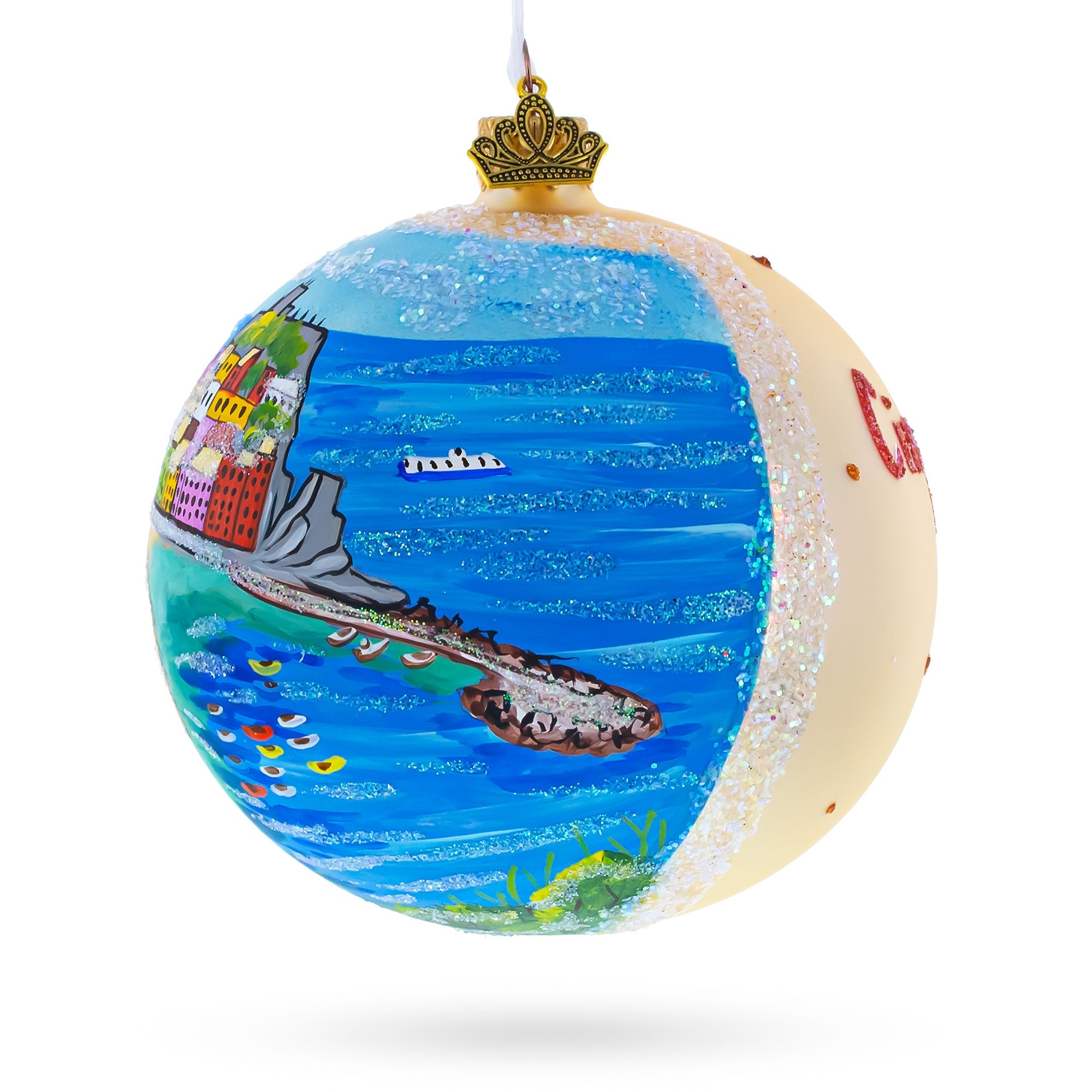 Cinque Terre, Italy Glass Ball Christmas Ornament