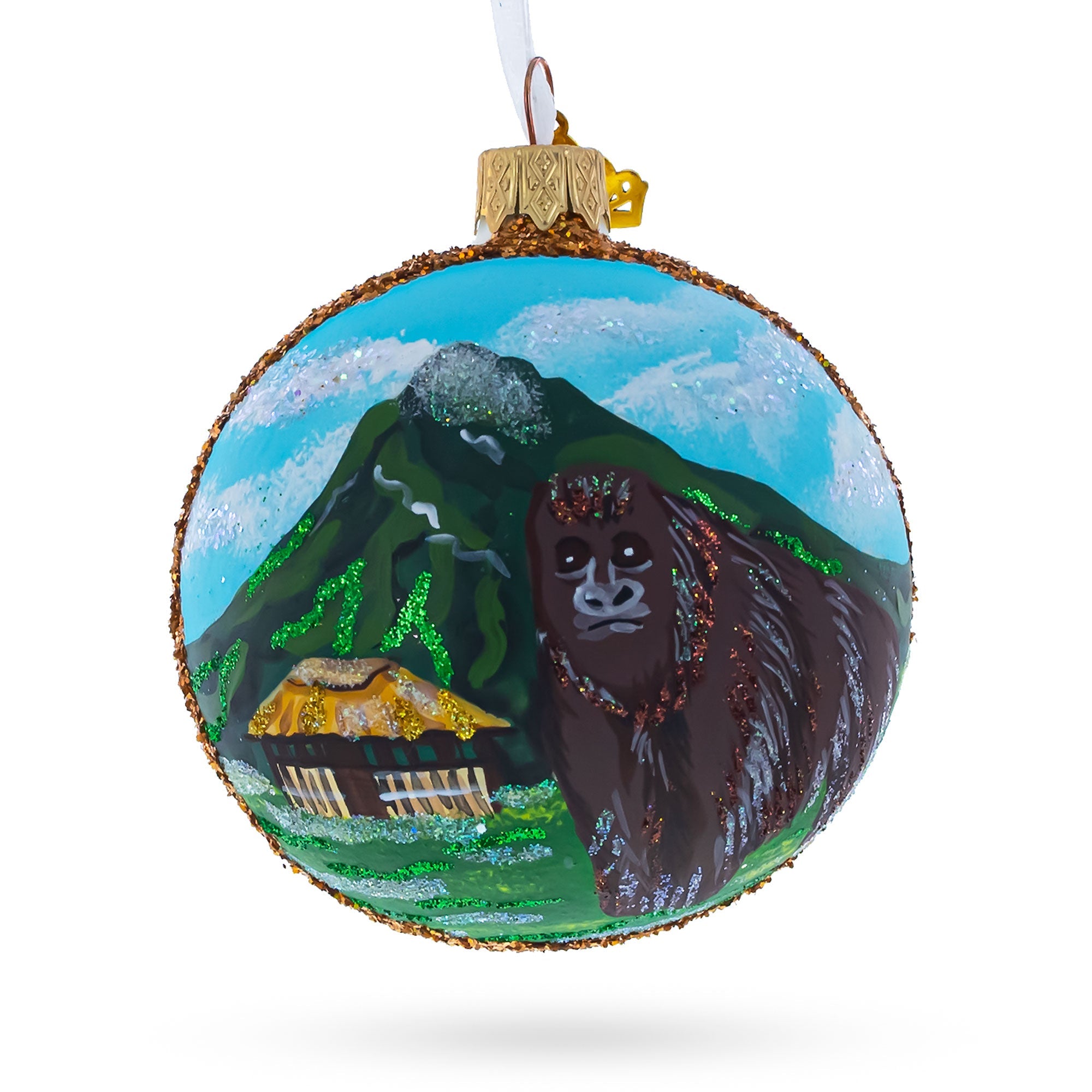 Virunga National Park, Congo Glass Ball Christmas Ornament