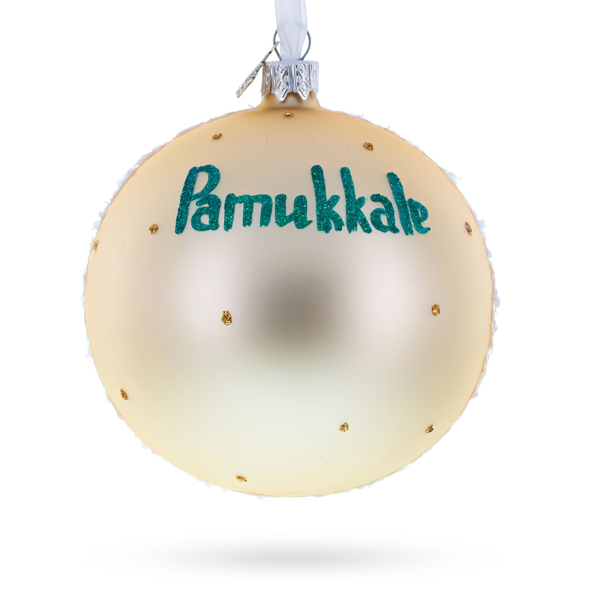 Pamukkale Thermal Pools, Turkey Glass Ball Christmas Ornament