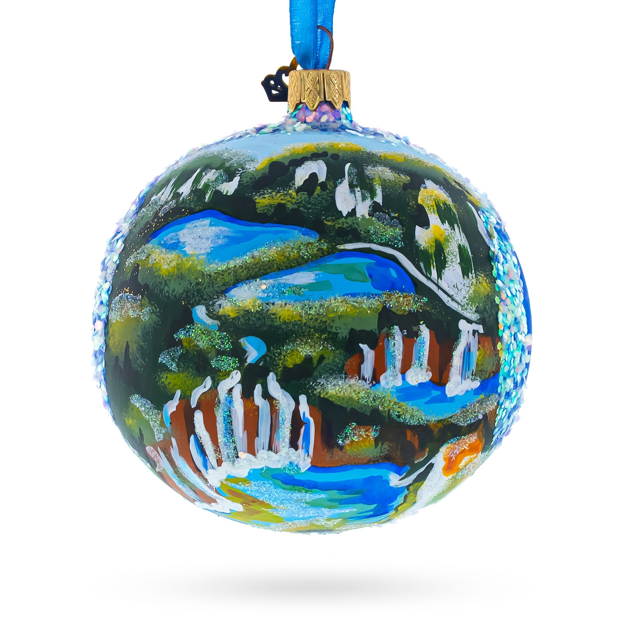 Plitvice Lakes National Park, Croatia Glass Ball Christmas Ornament