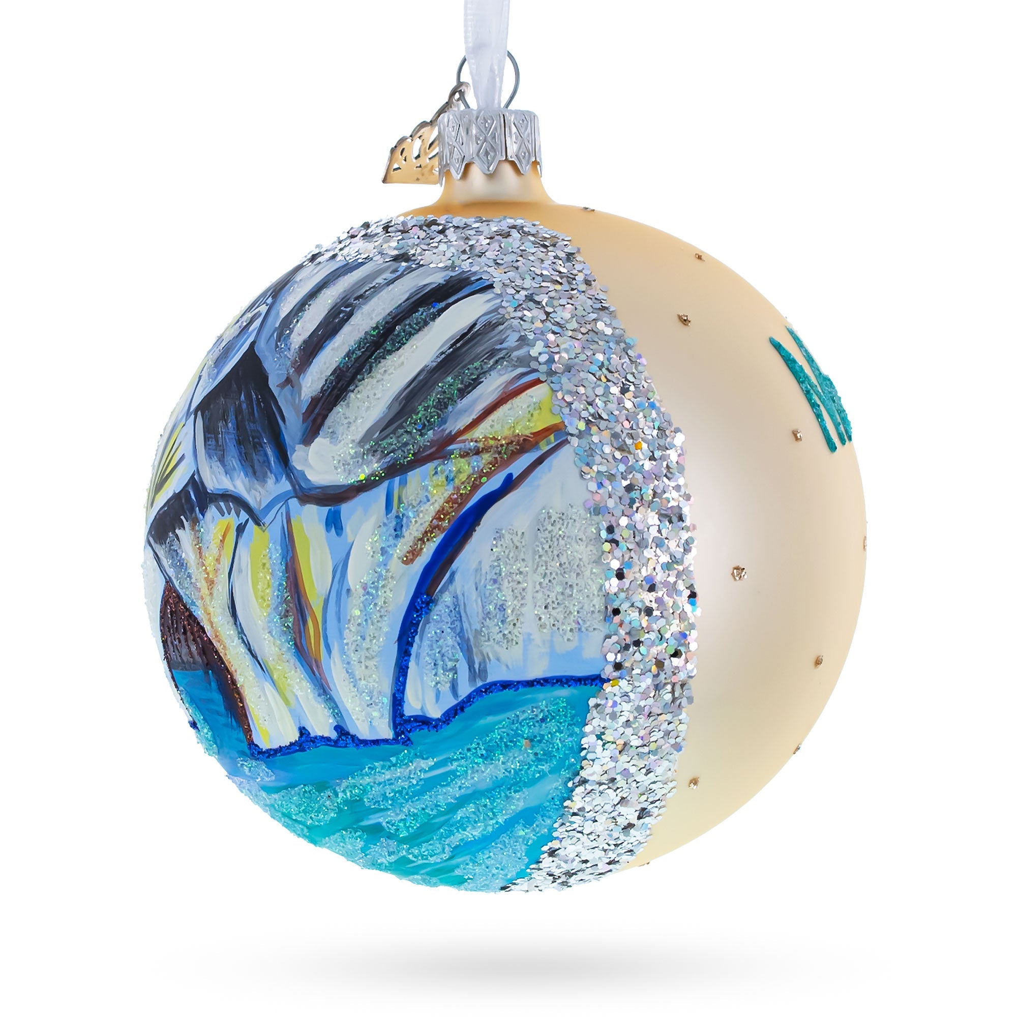 Marble Caves, Argentina Glass Ball Christmas Ornament