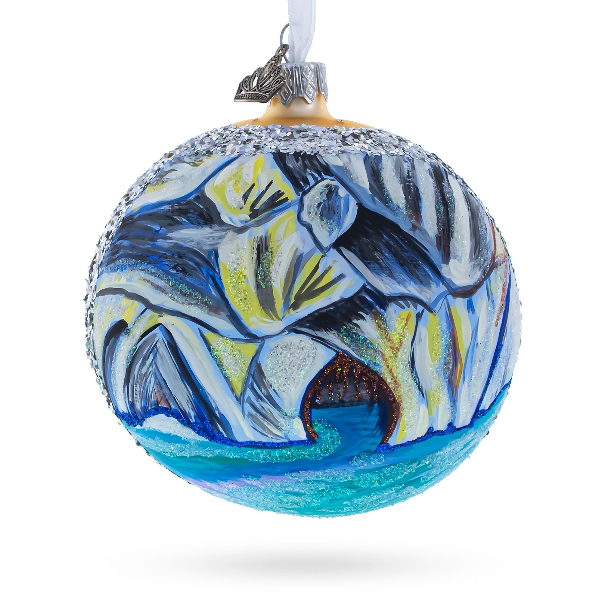 Marble Caves, Argentina Glass Ball Christmas Ornament